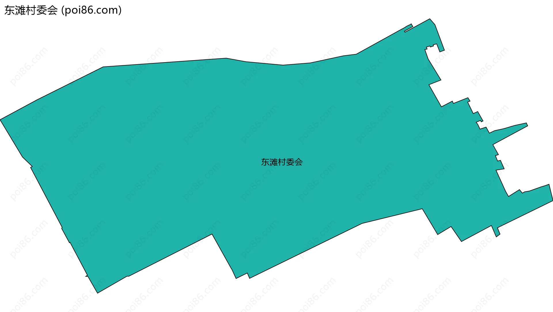 东滩村委会边界地图