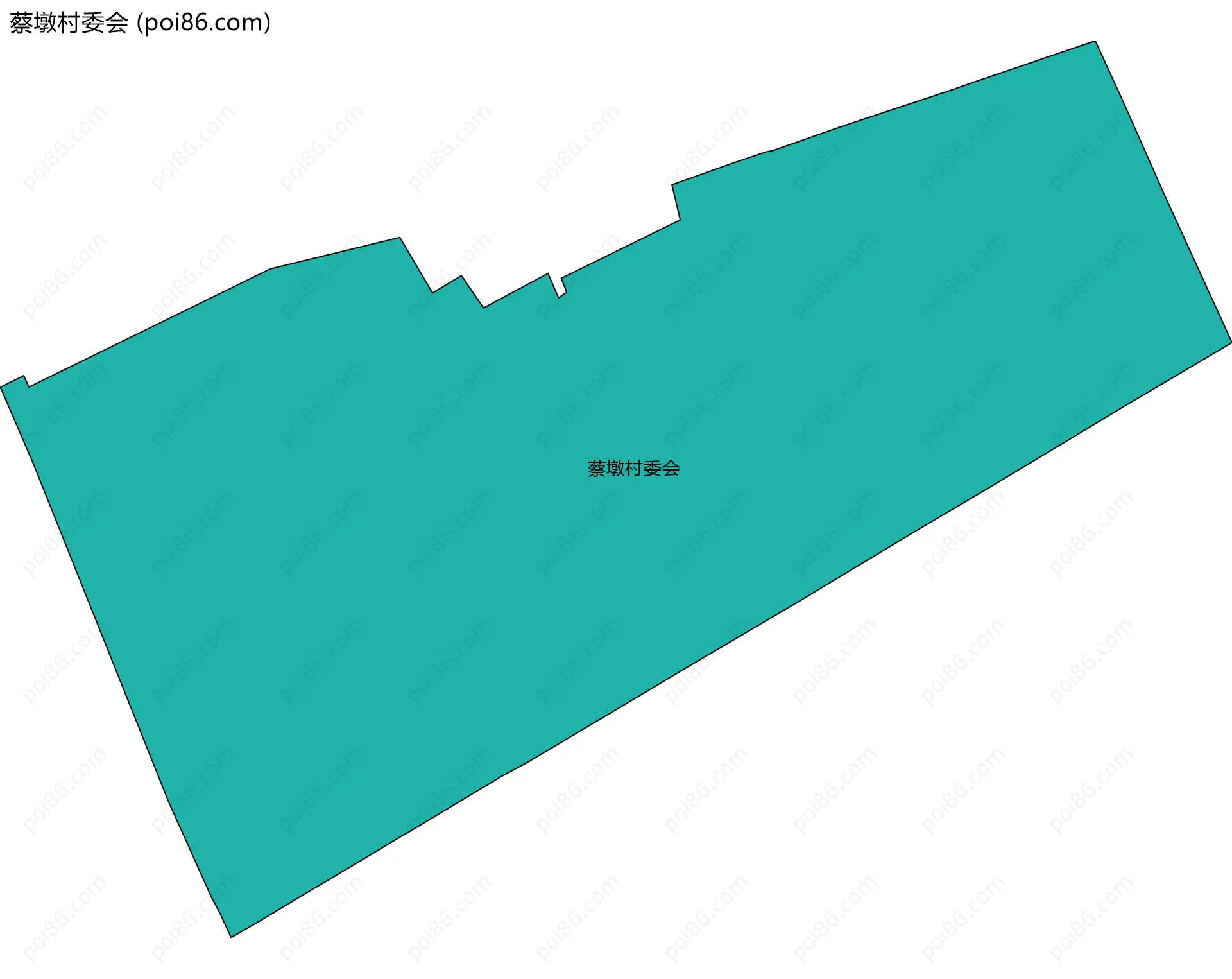 蔡墩村委会边界地图