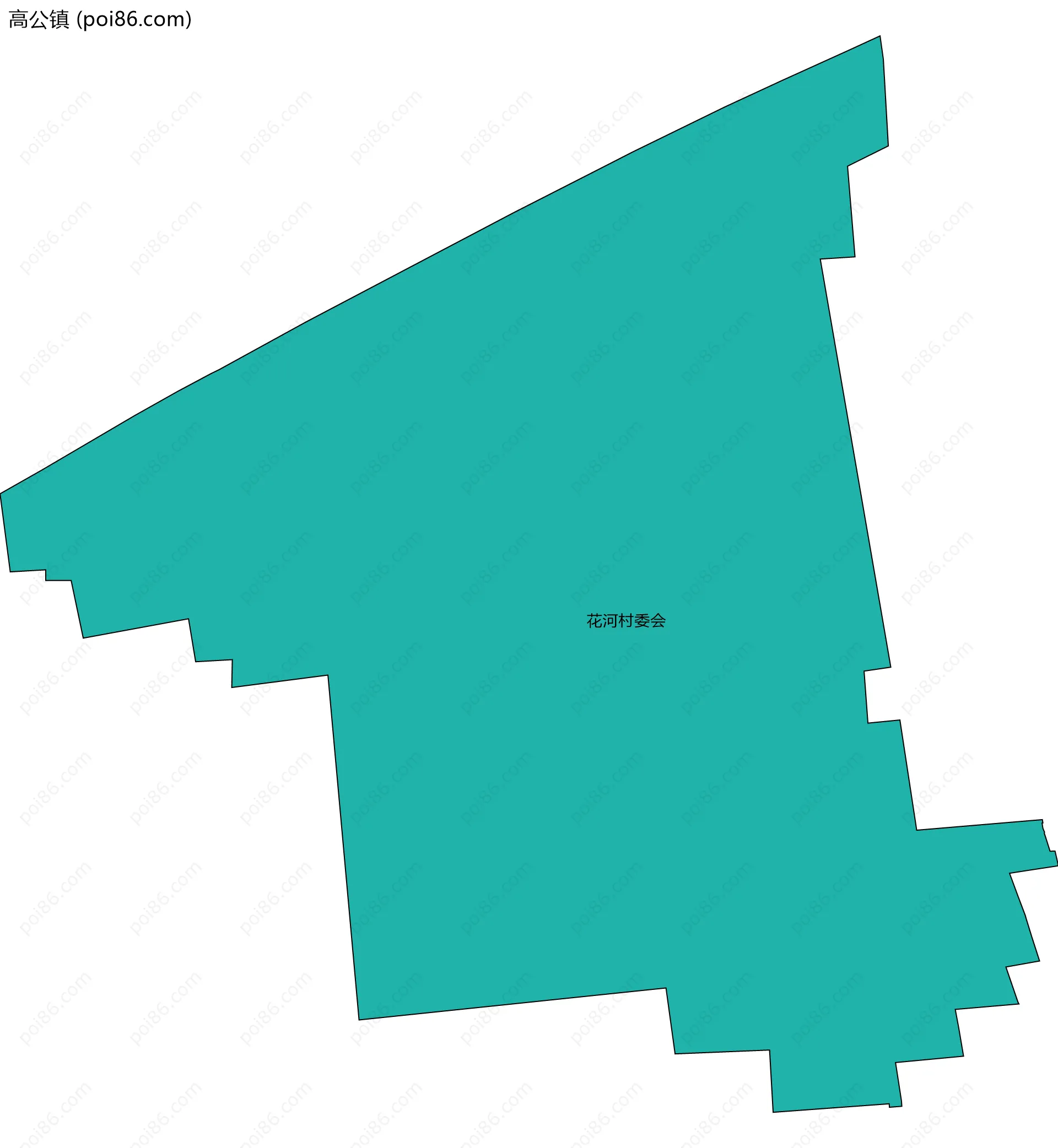 高公镇边界地图(五级行政区划)