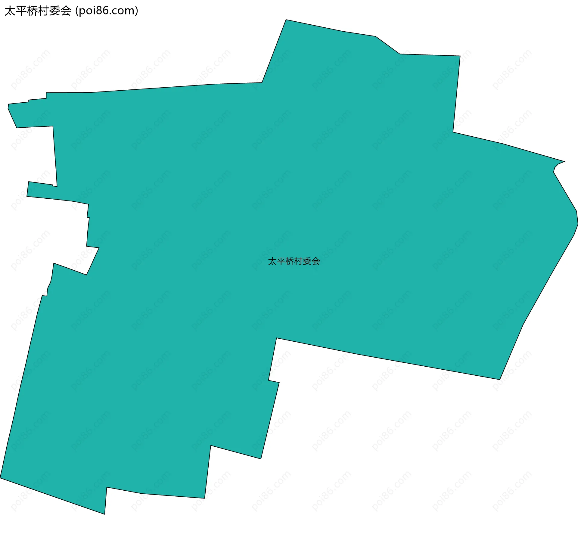 太平桥村委会边界地图