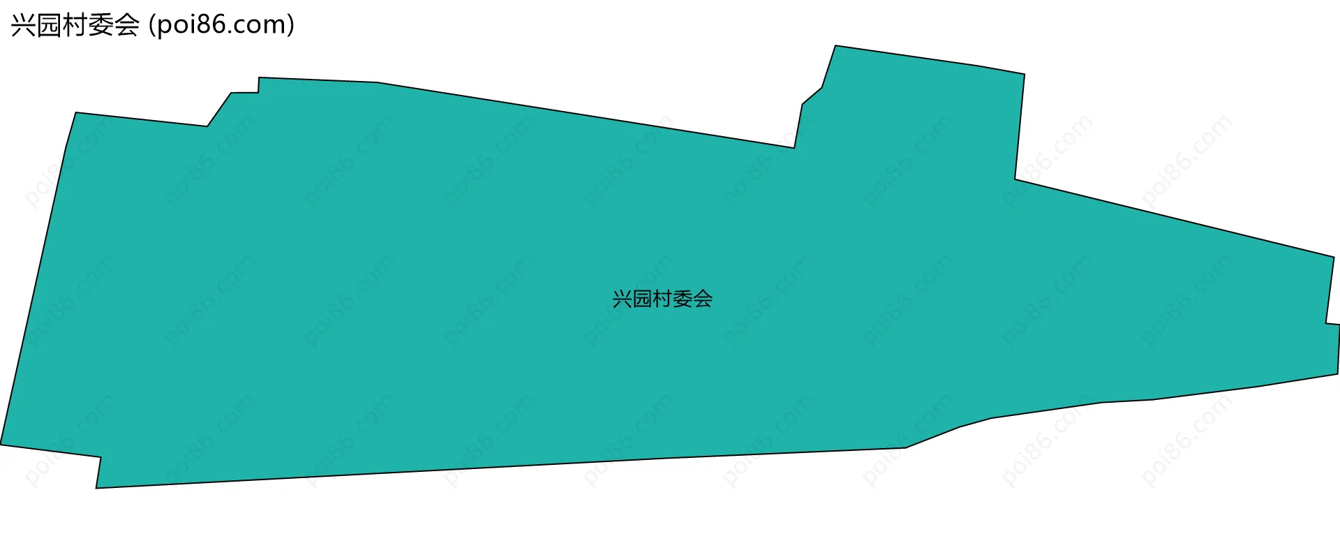 兴园村委会边界地图