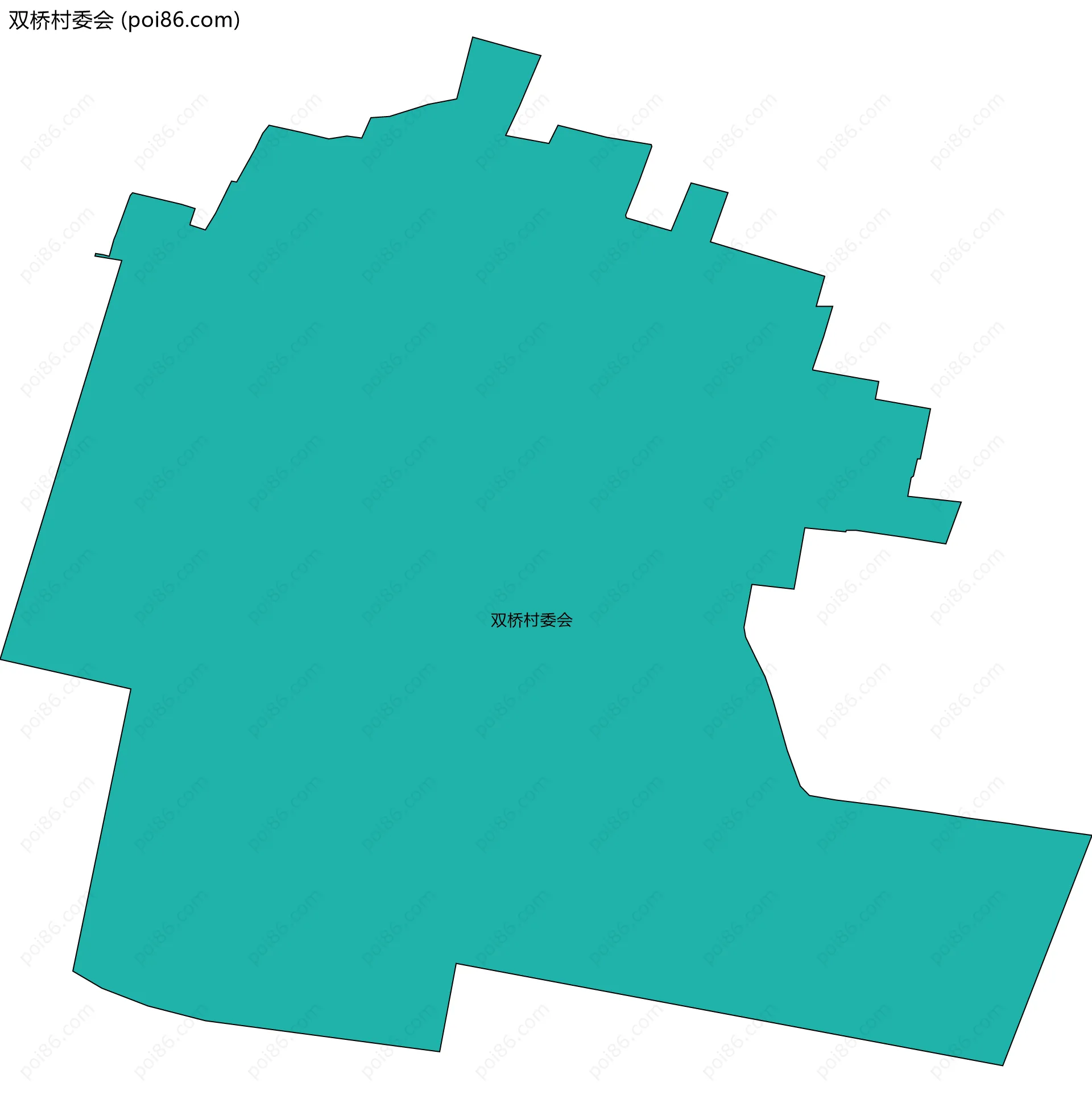 双桥村委会边界地图