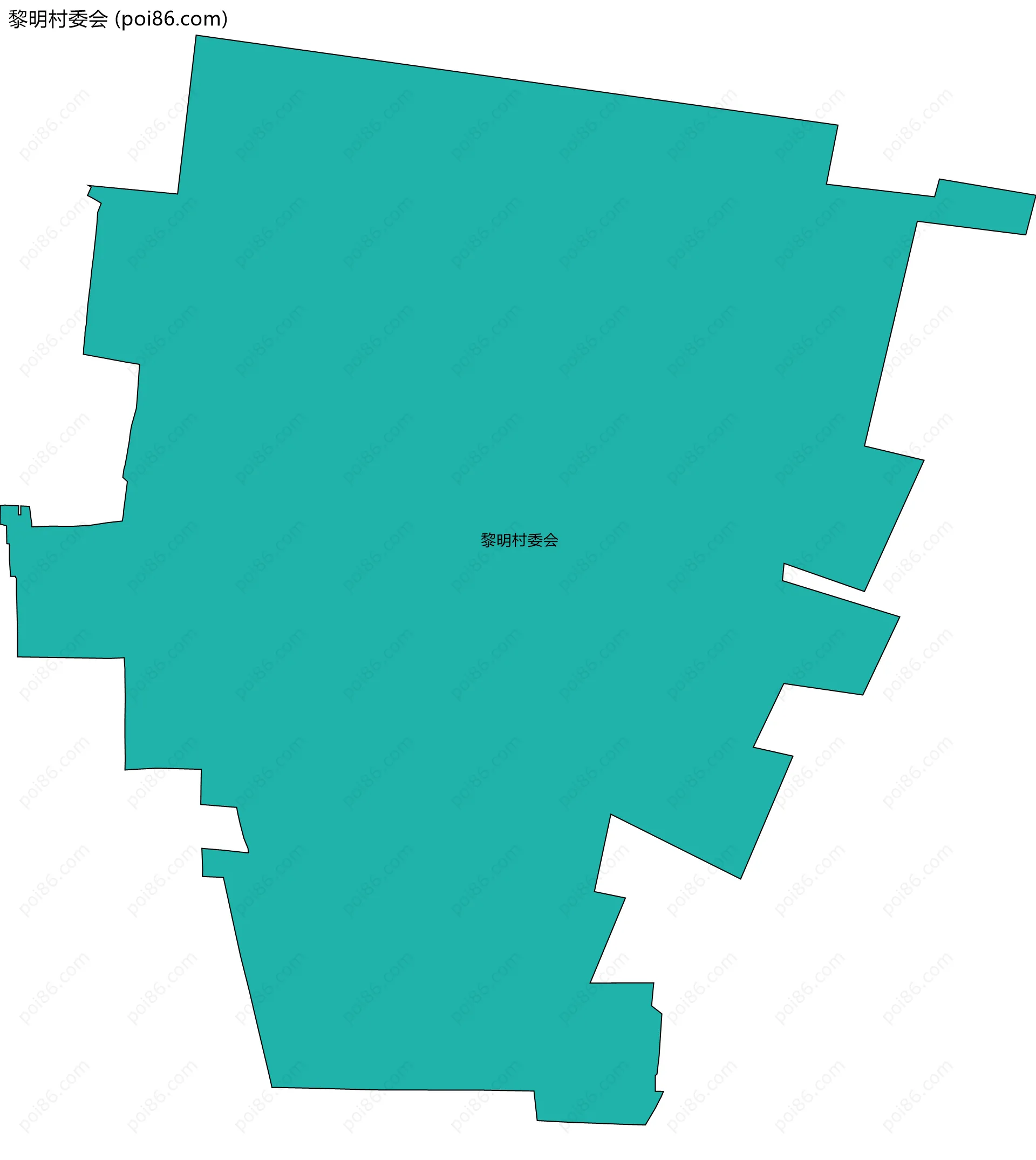 黎明村委会边界地图