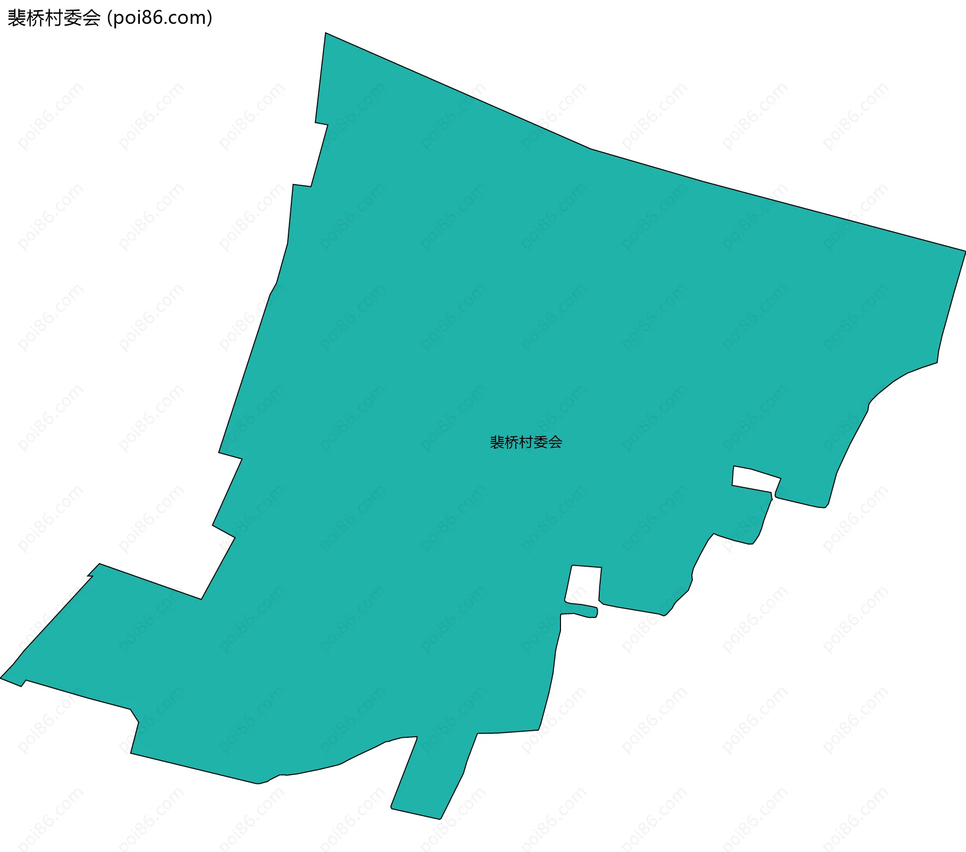 裴桥村委会边界地图