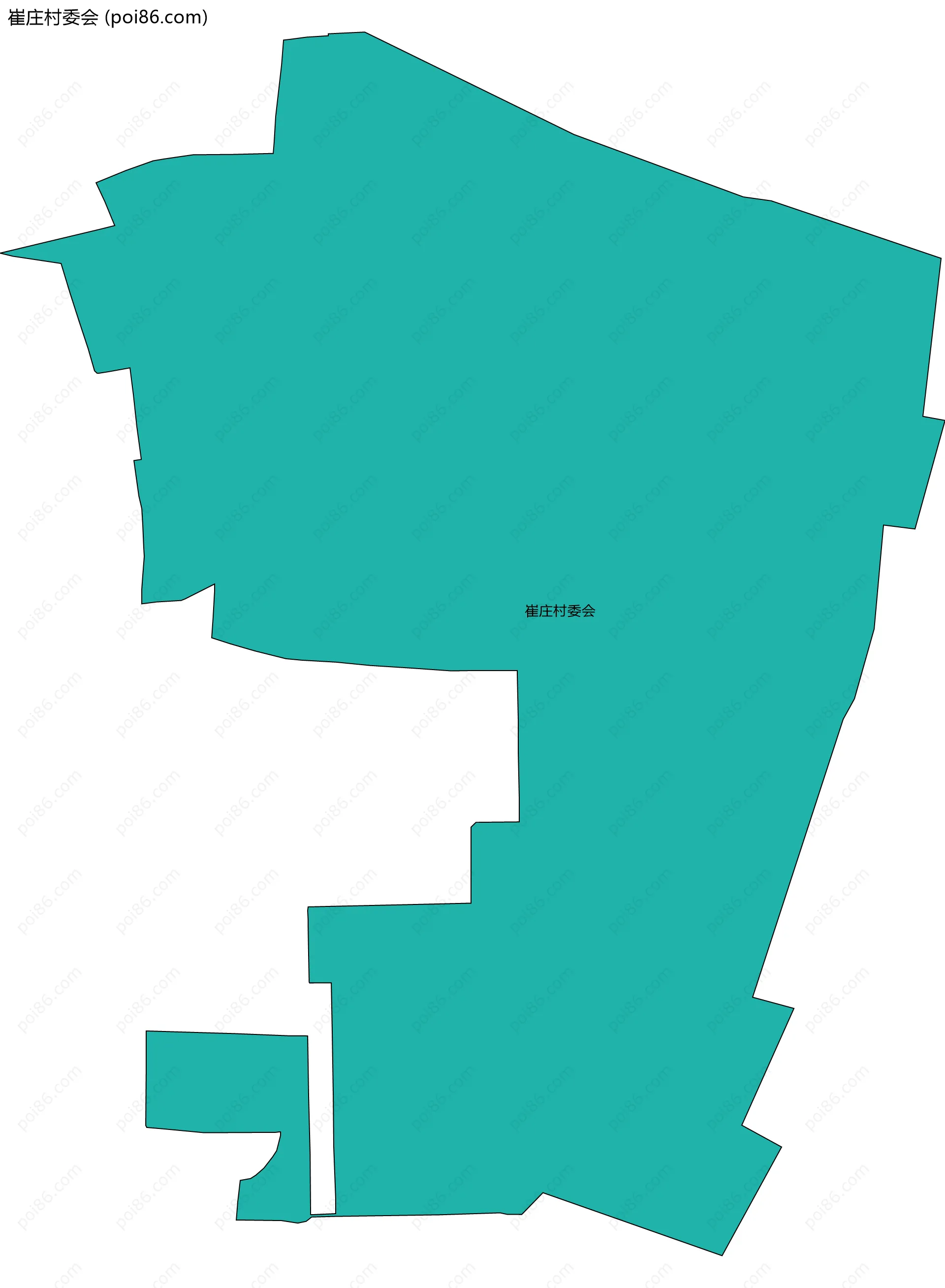 崔庄村委会边界地图