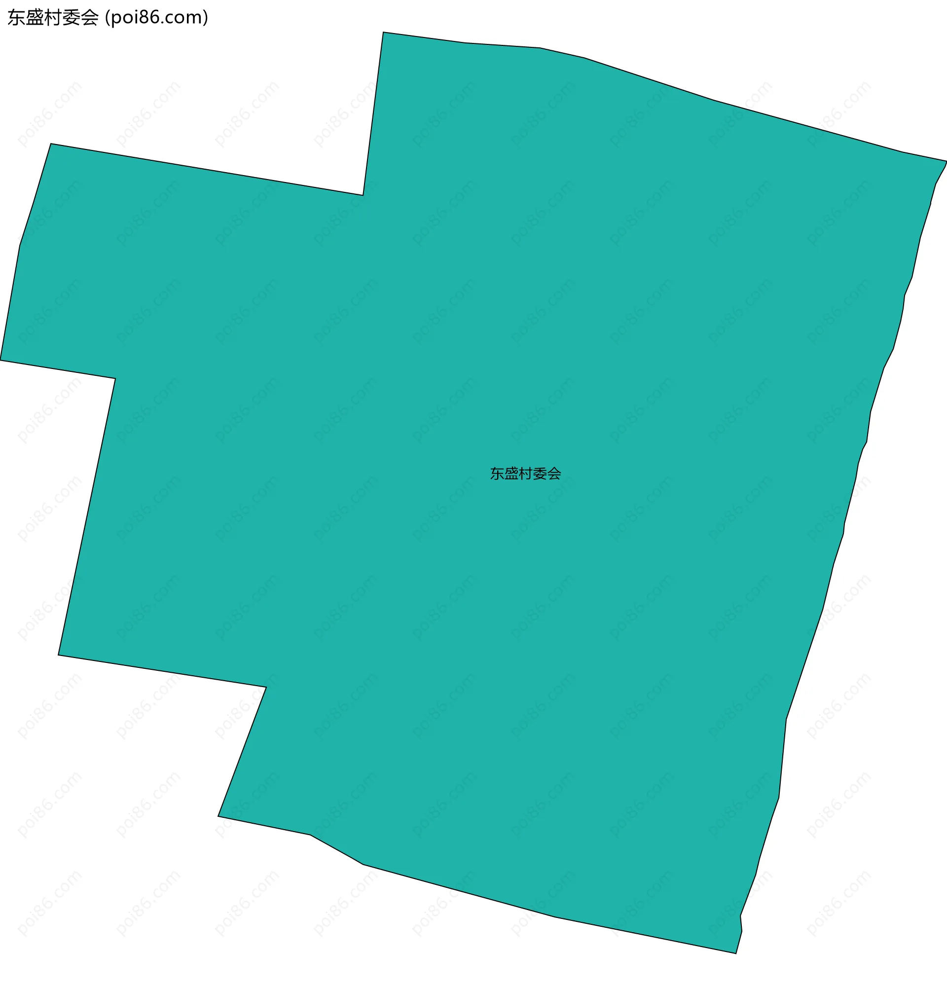 东盛村委会边界地图