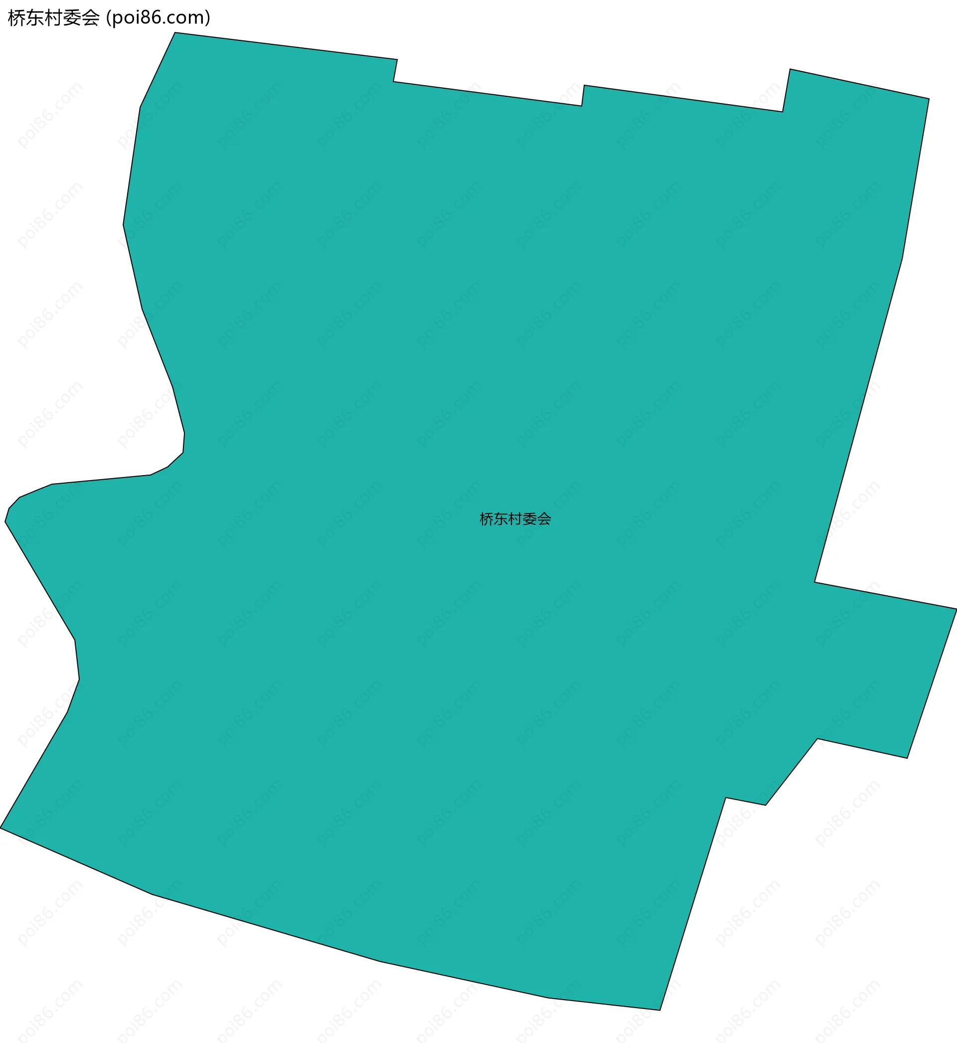 桥东村委会边界地图