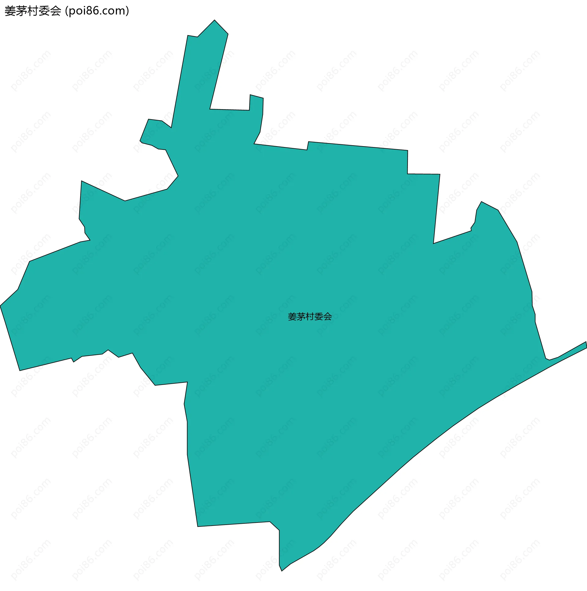 姜茅村委会边界地图