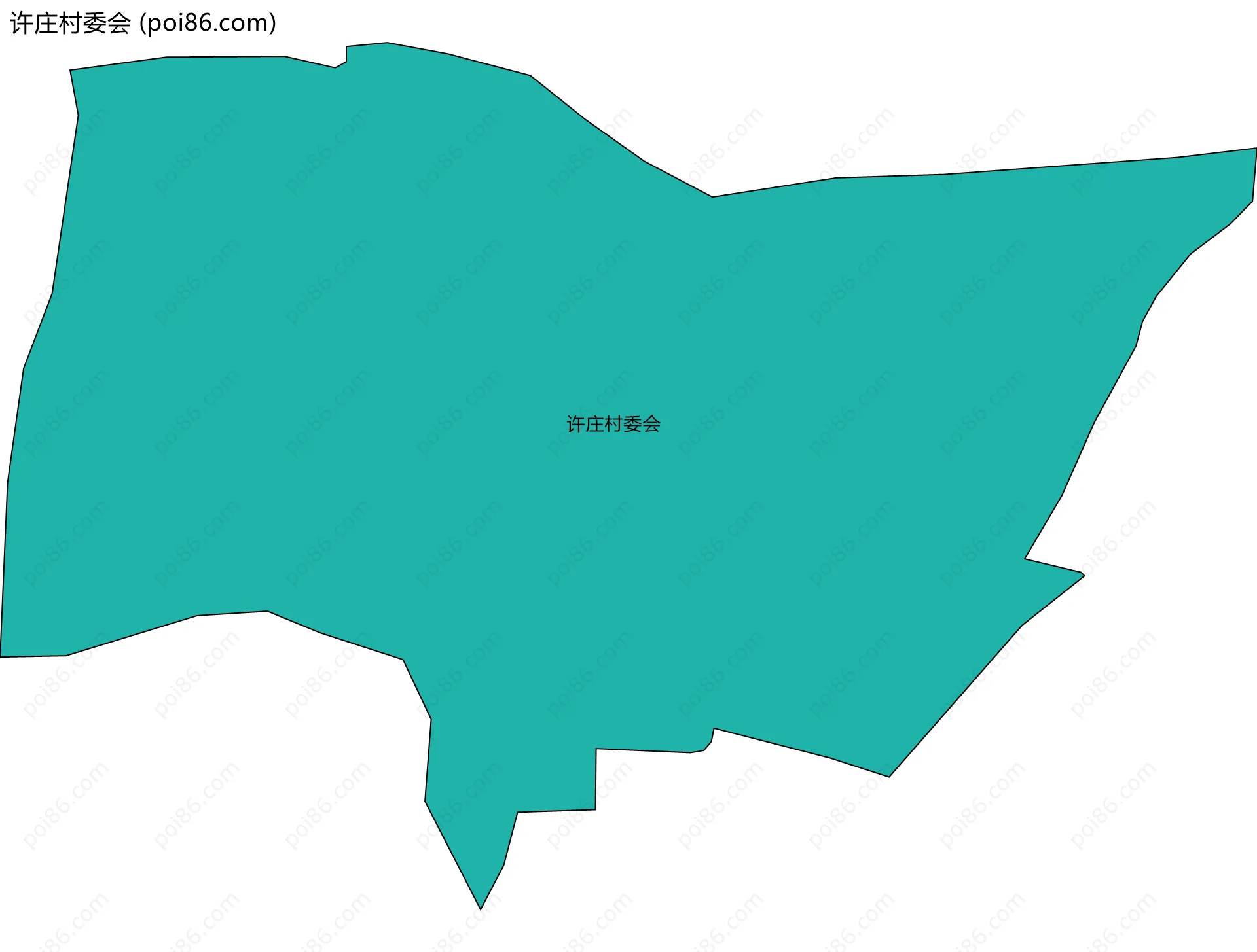 许庄村委会边界地图