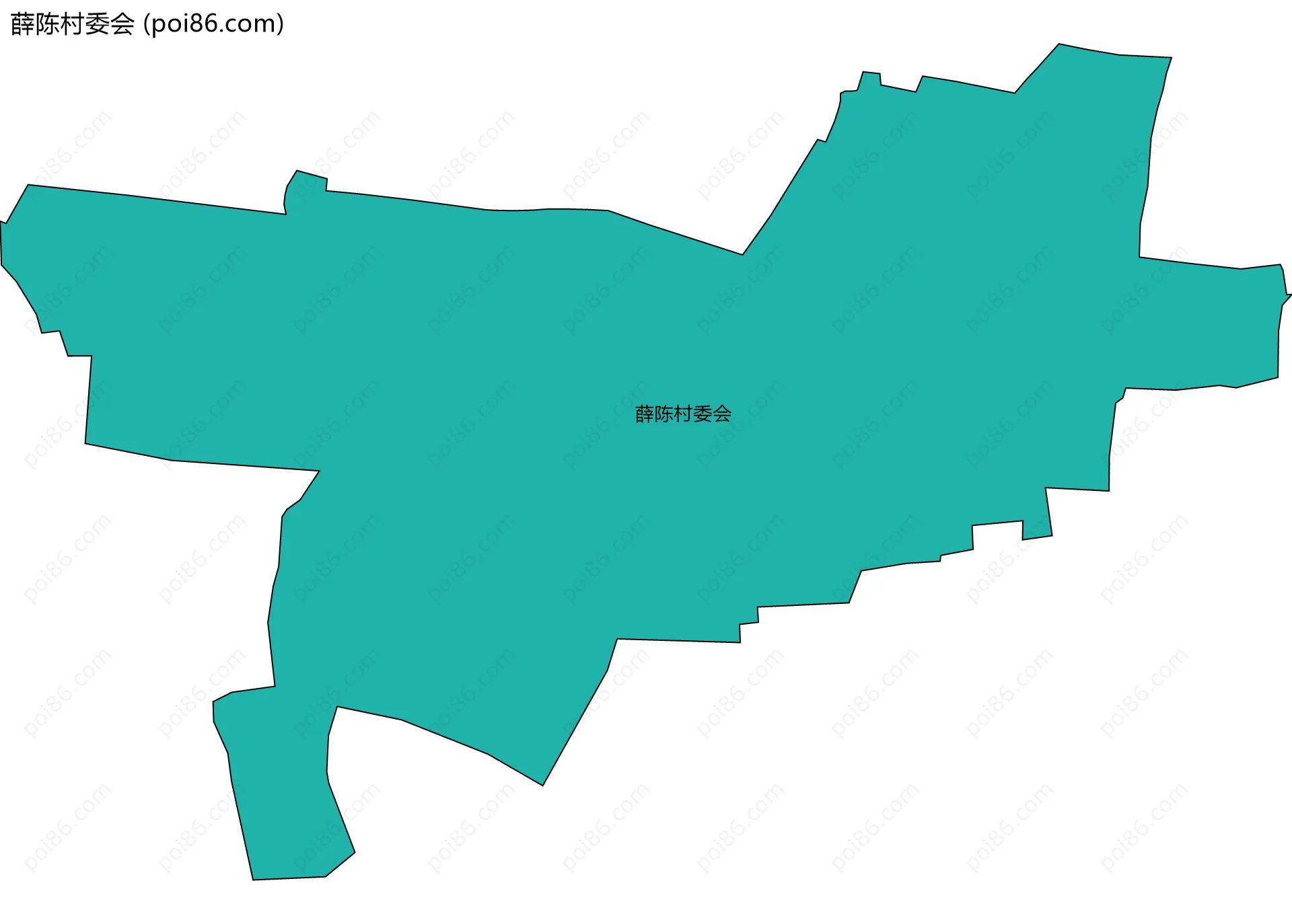 薛陈村委会边界地图