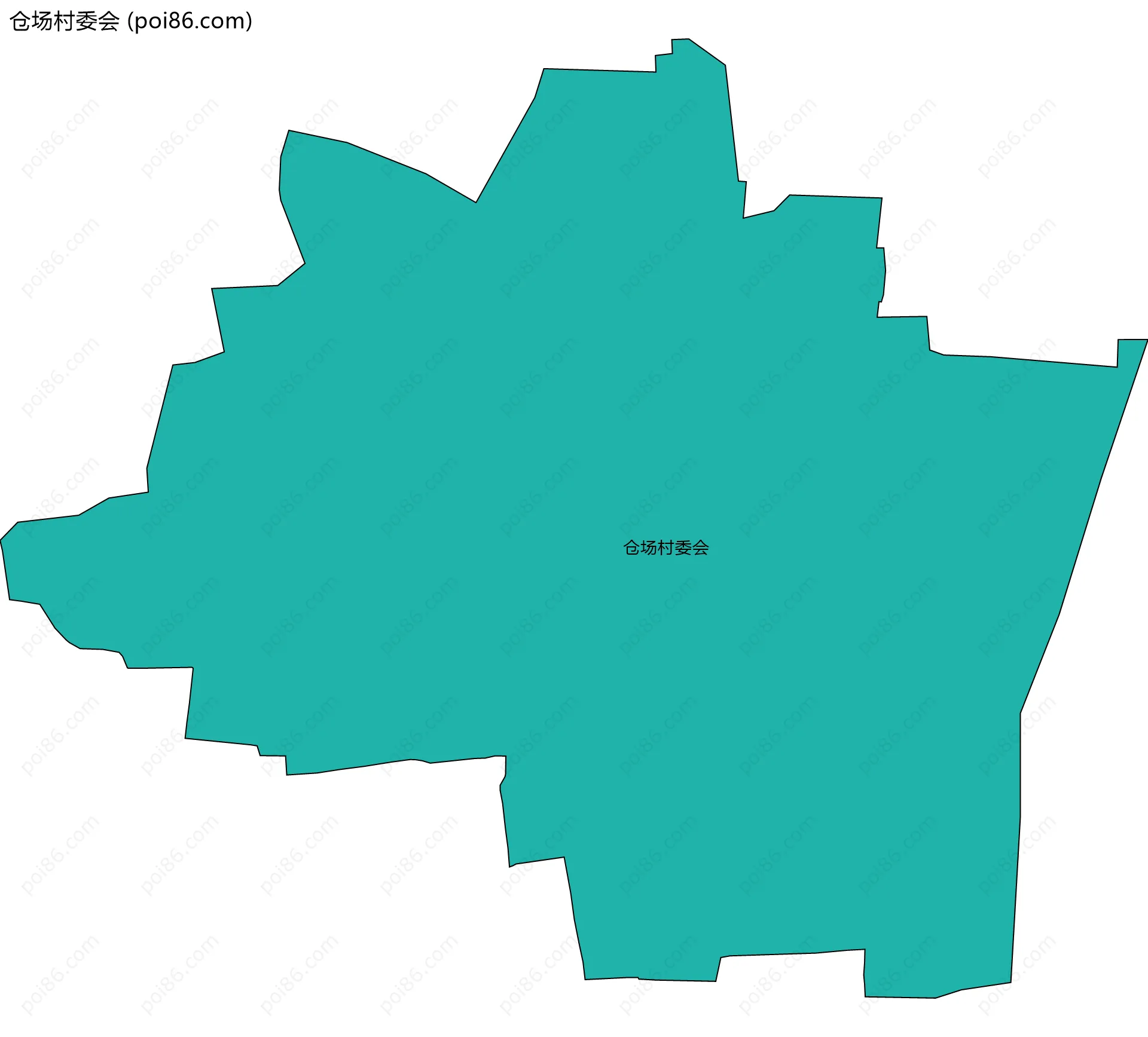 仓场村委会边界地图