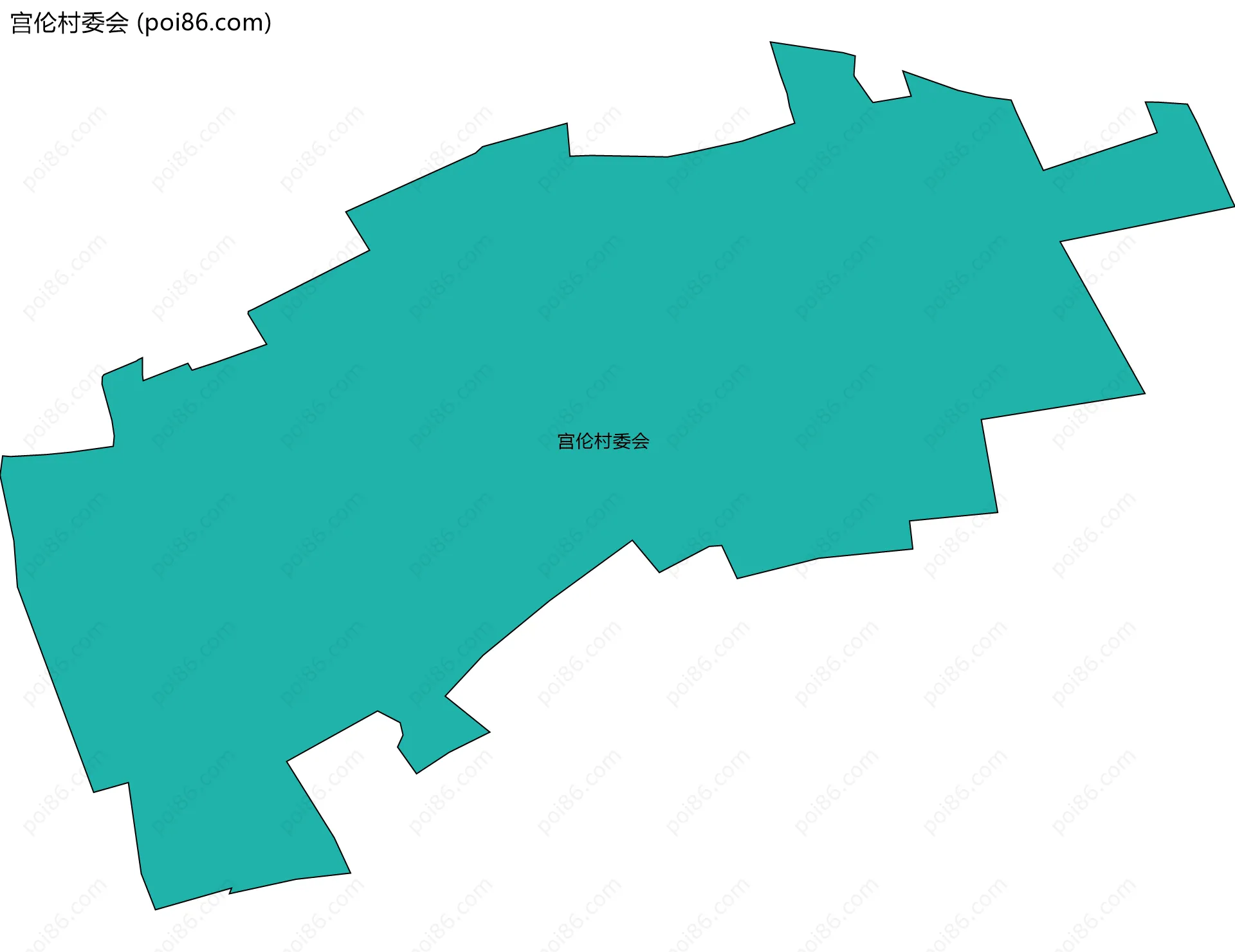 宫伦村委会边界地图