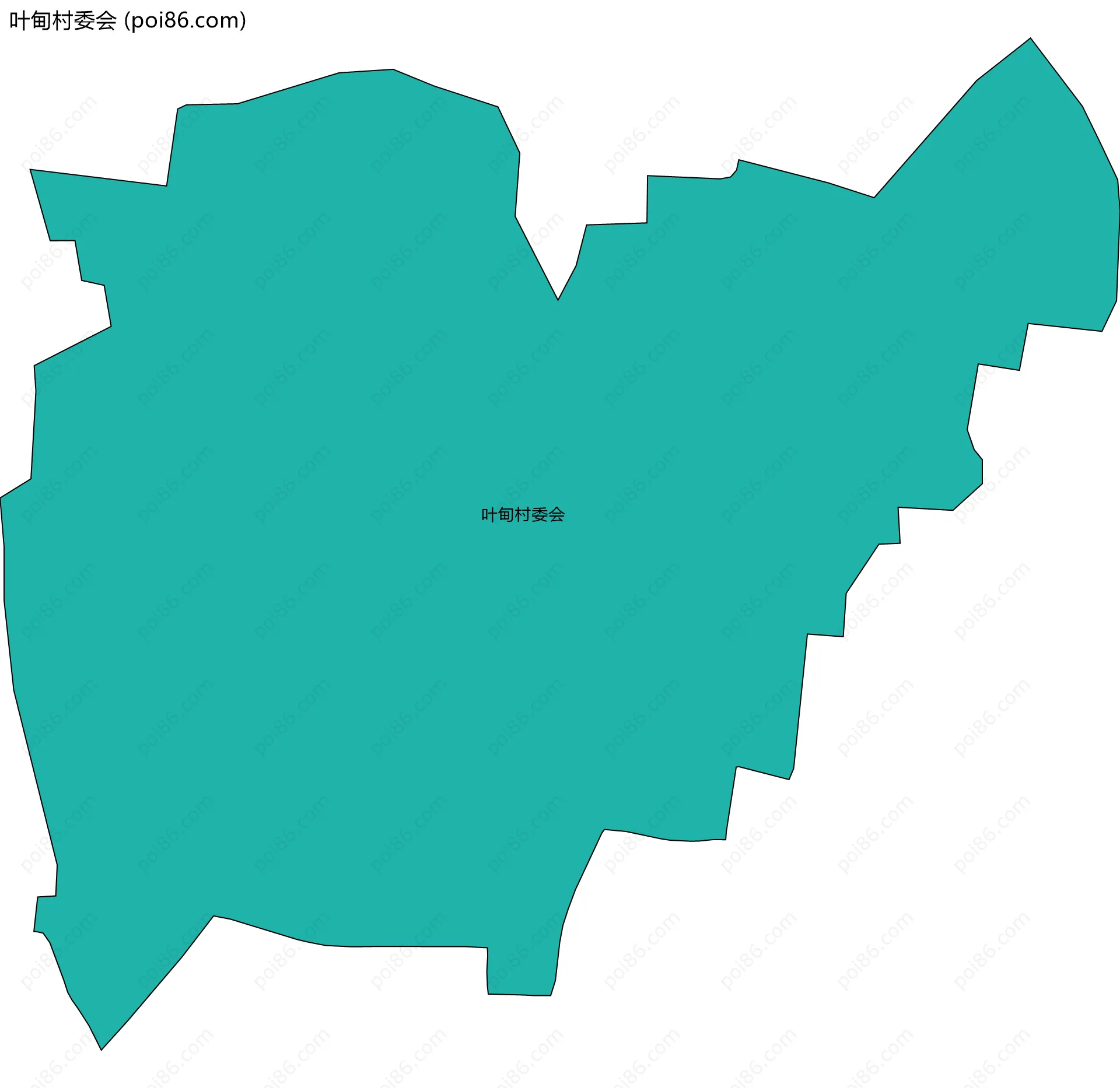 叶甸村委会边界地图