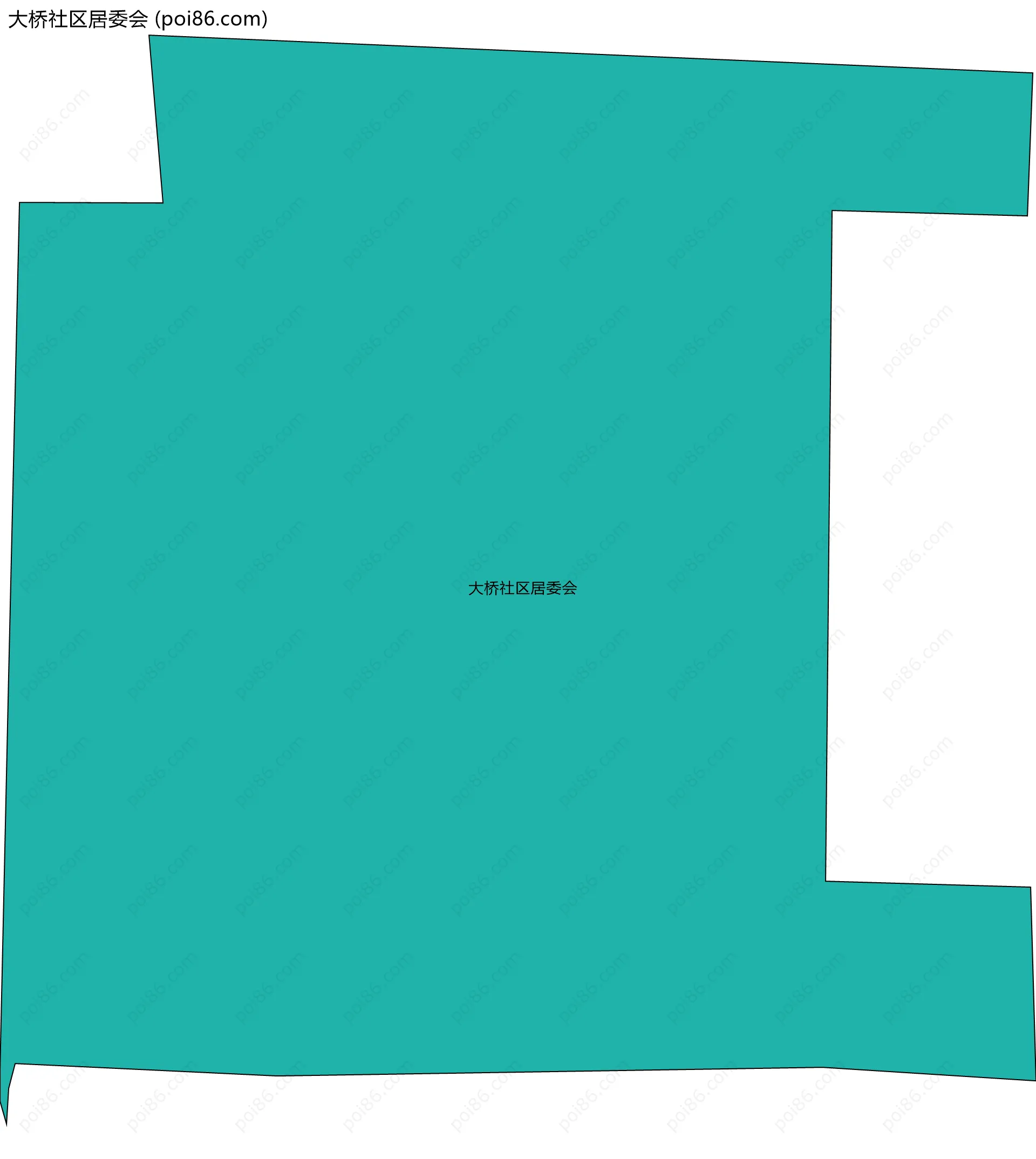 大桥社区居委会边界地图