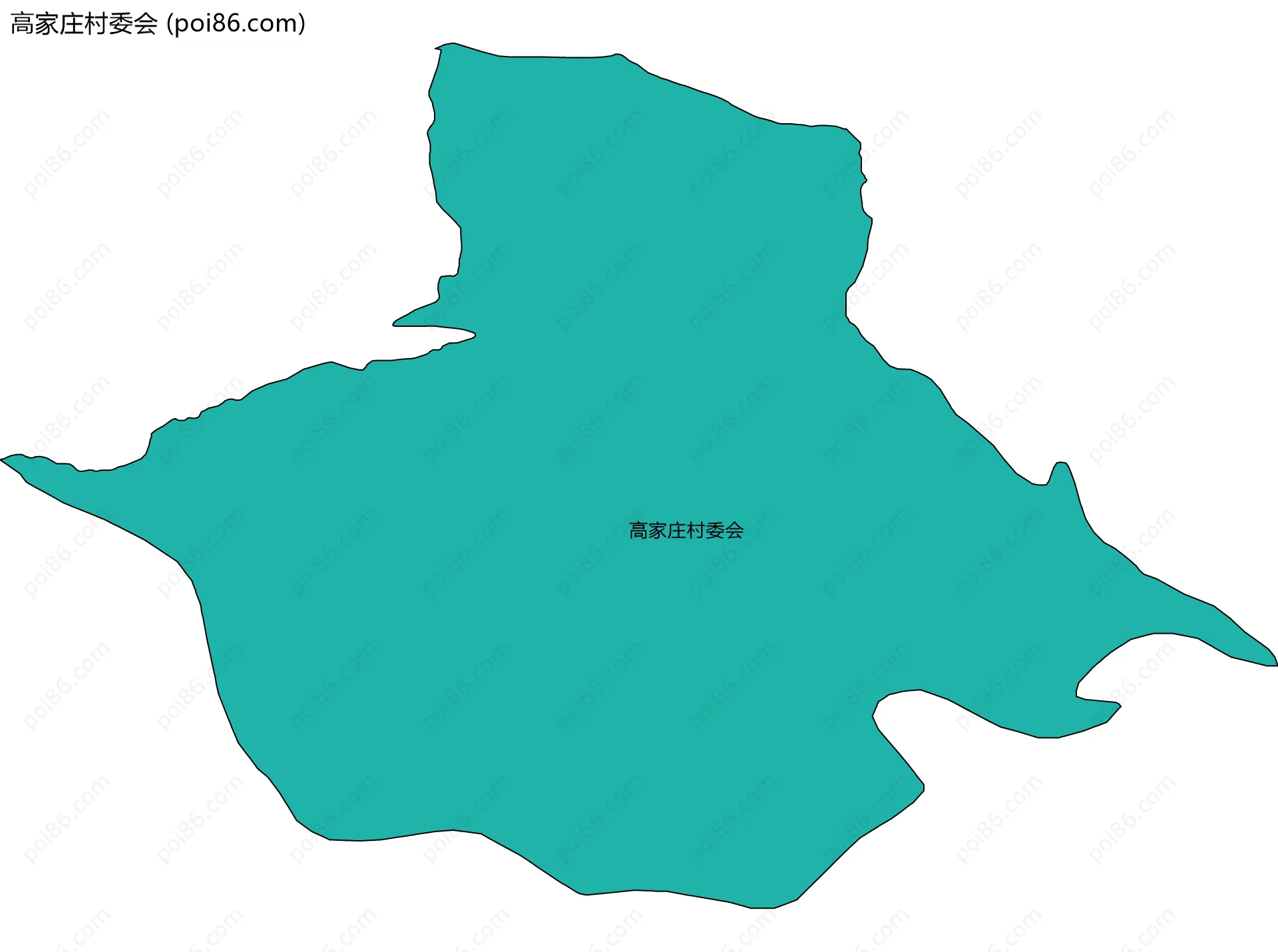 高家庄村委会边界地图