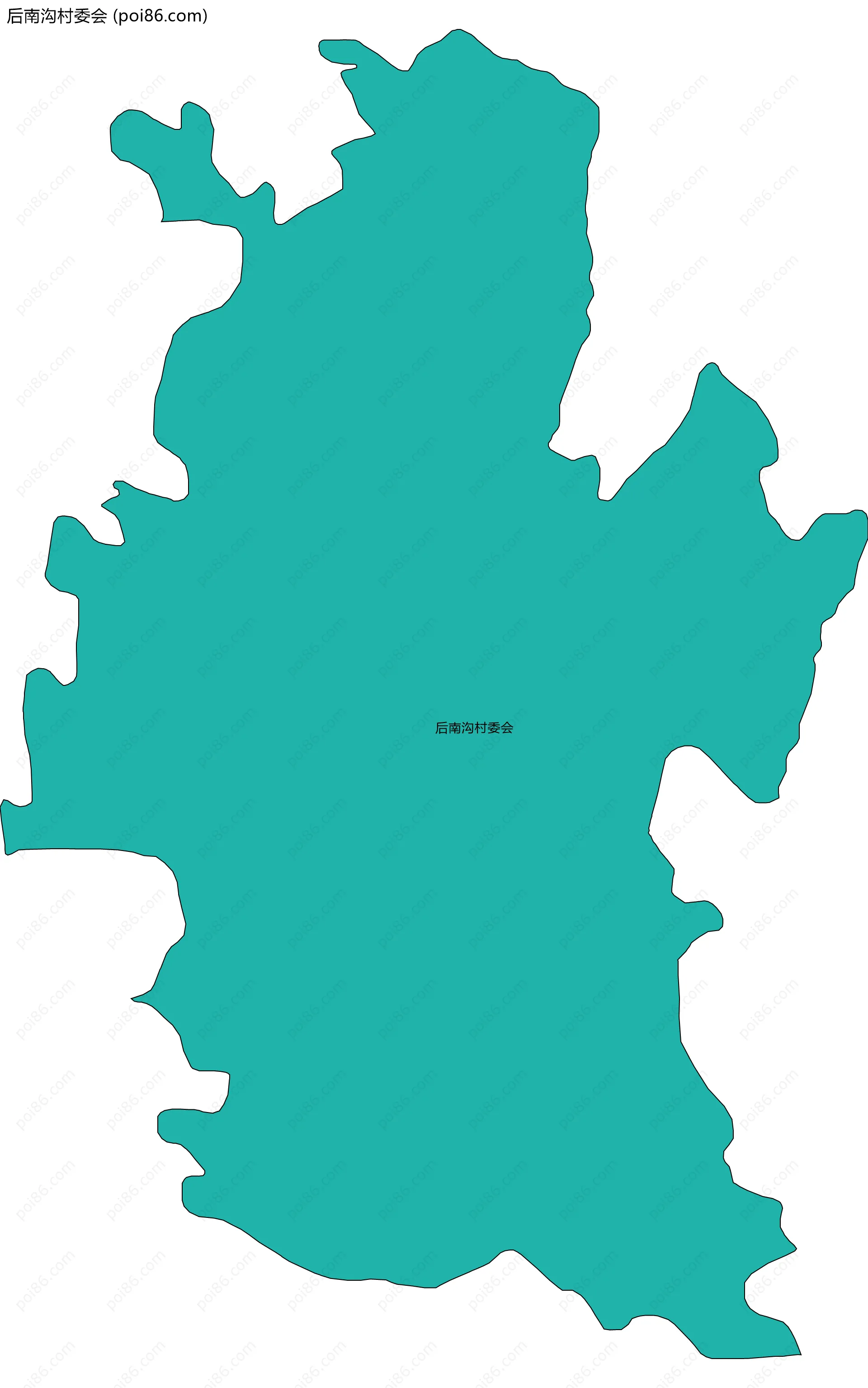 后南沟村委会边界地图