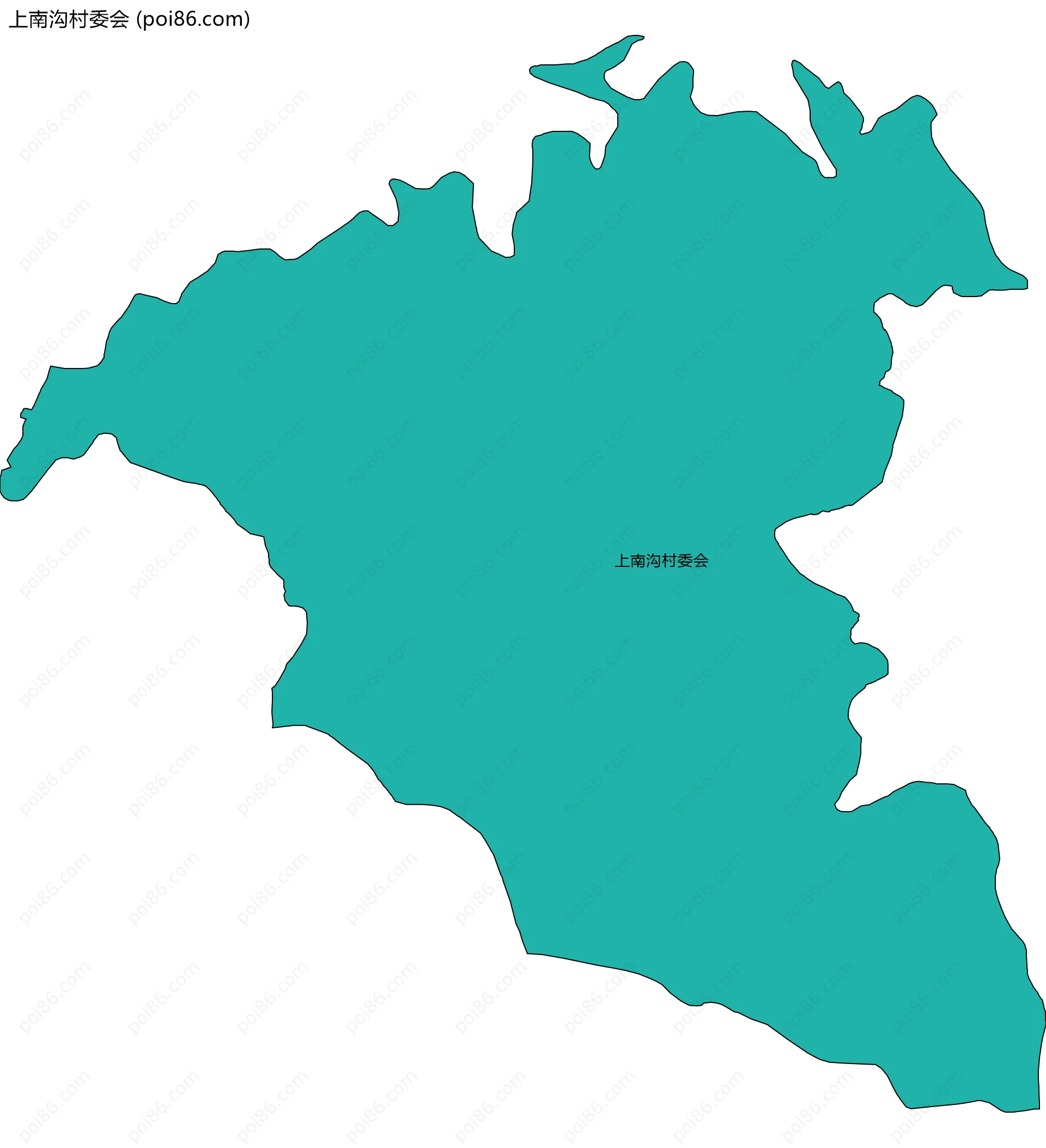 上南沟村委会边界地图