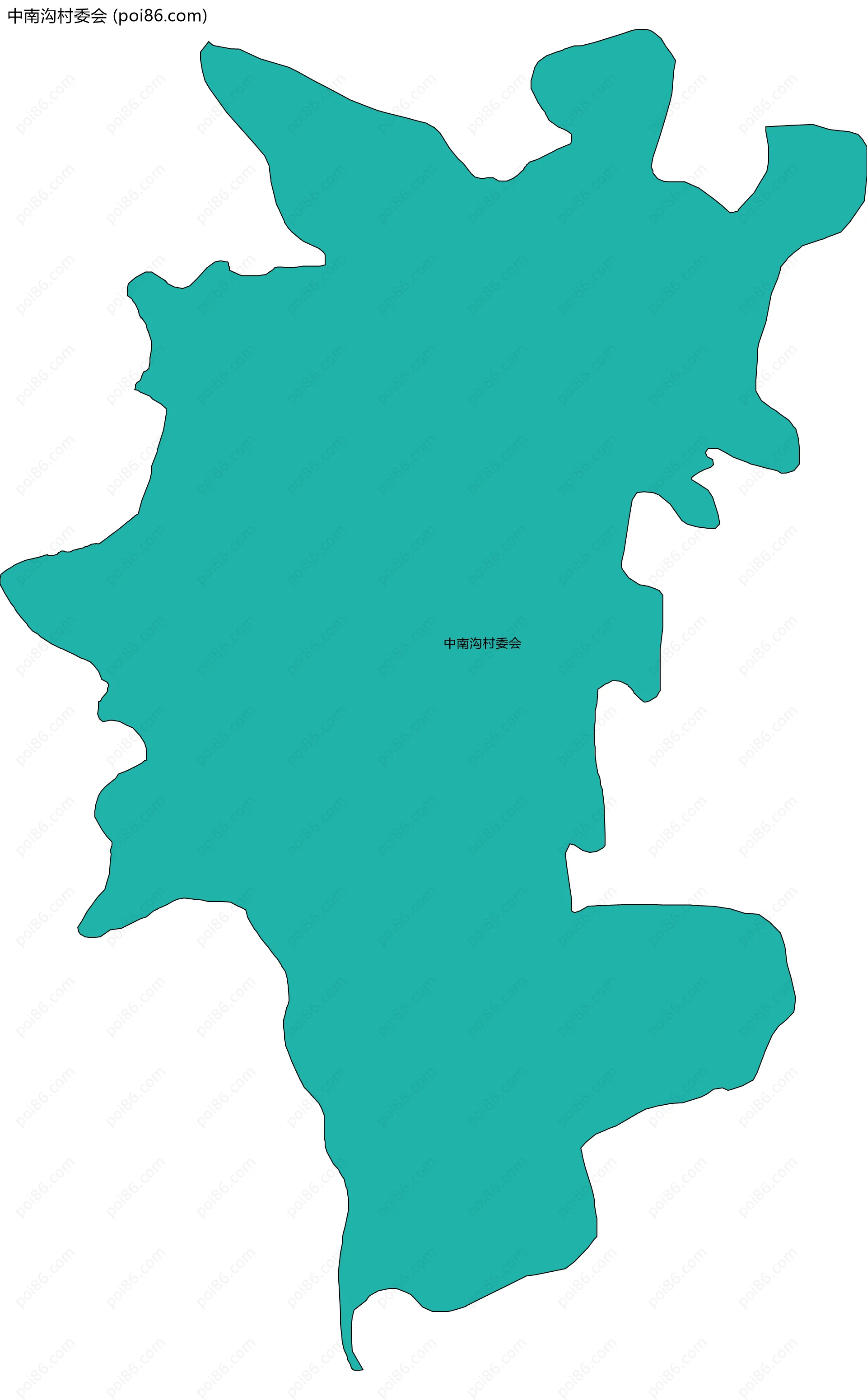 中南沟村委会边界地图