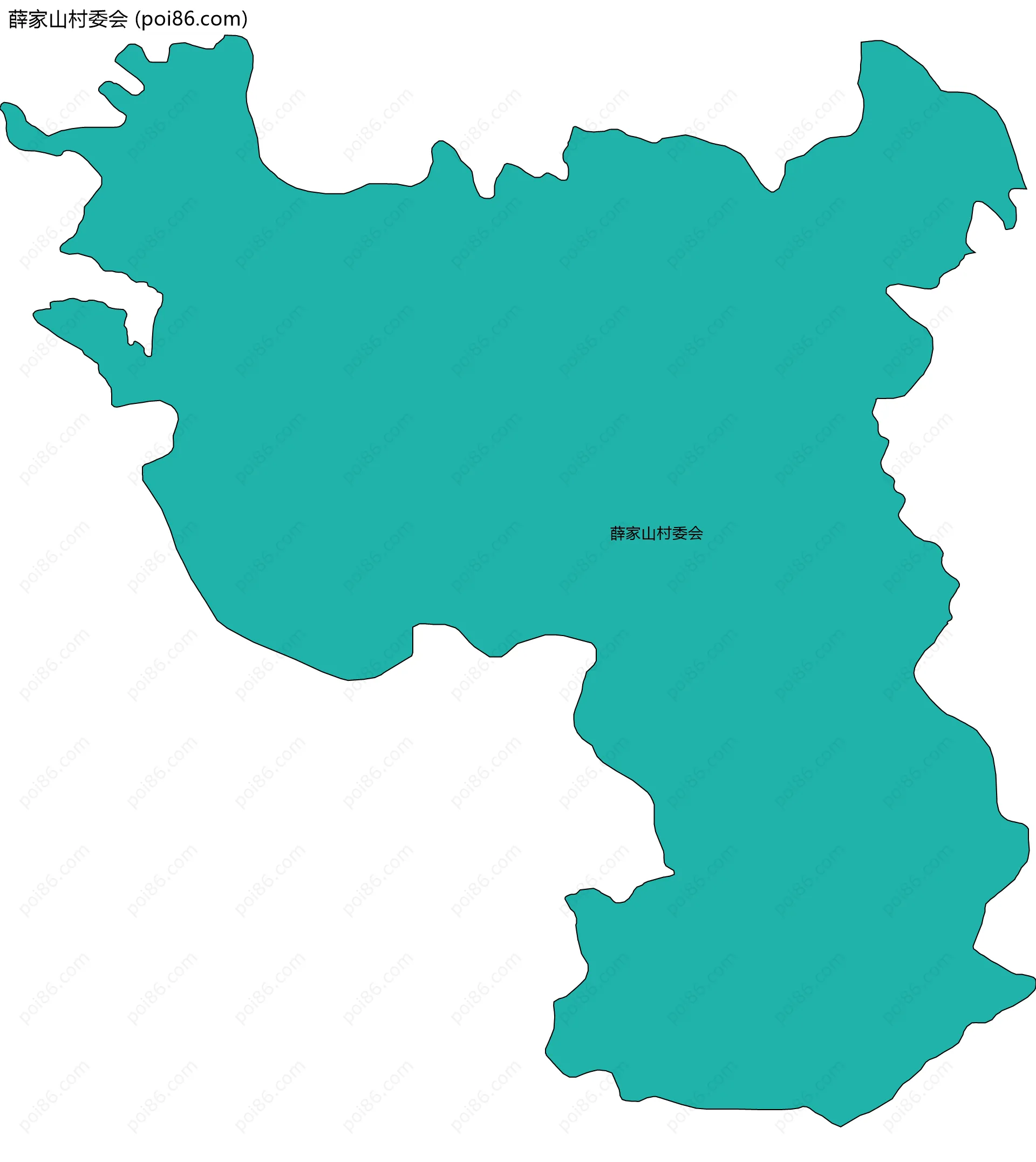 薛家山村委会边界地图