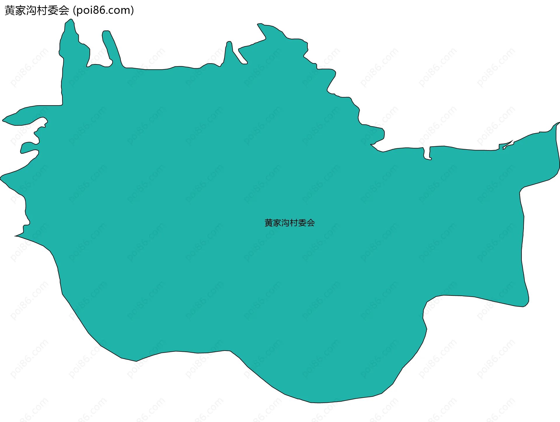 黄家沟村委会边界地图