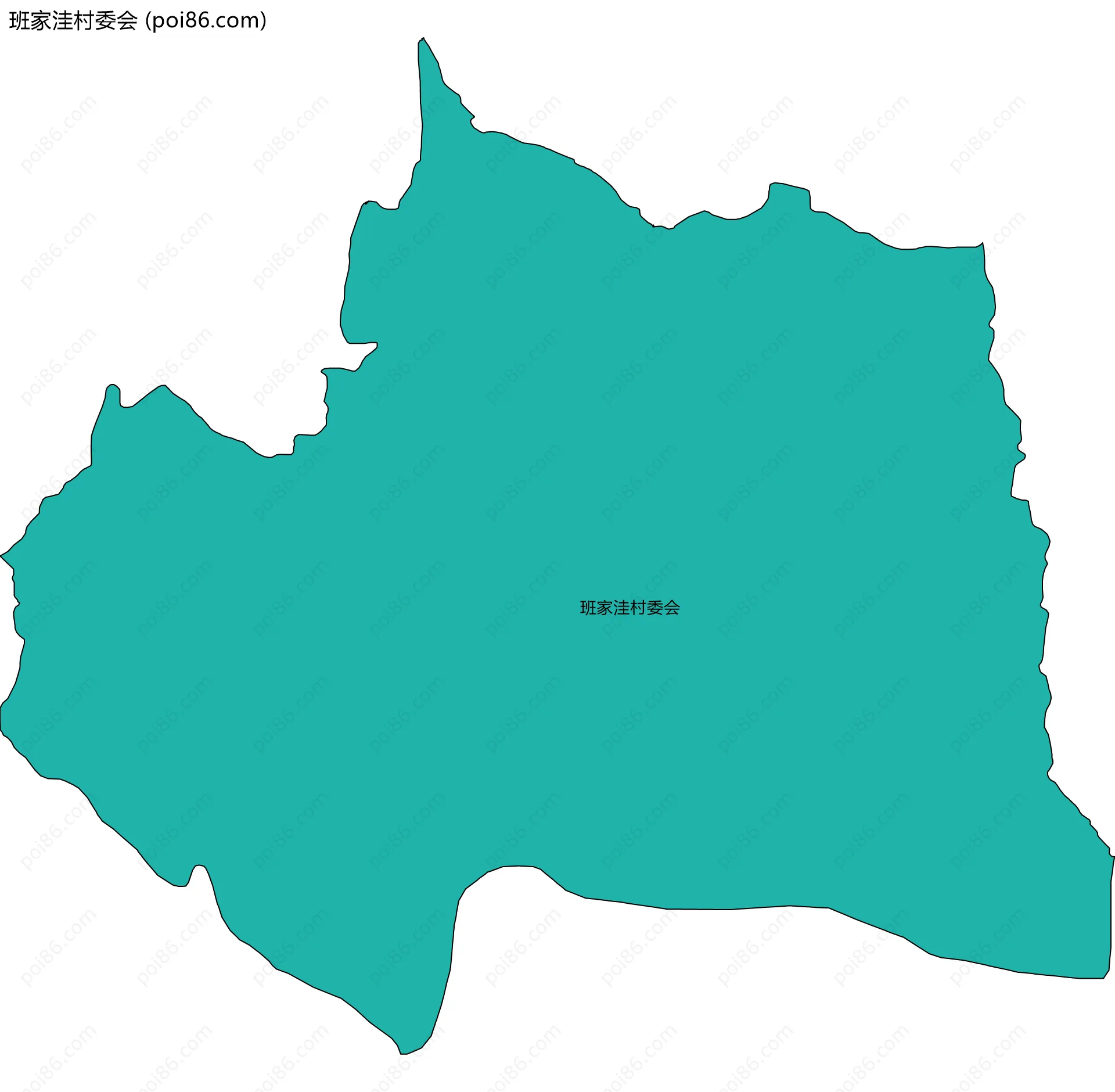 班家洼村委会边界地图