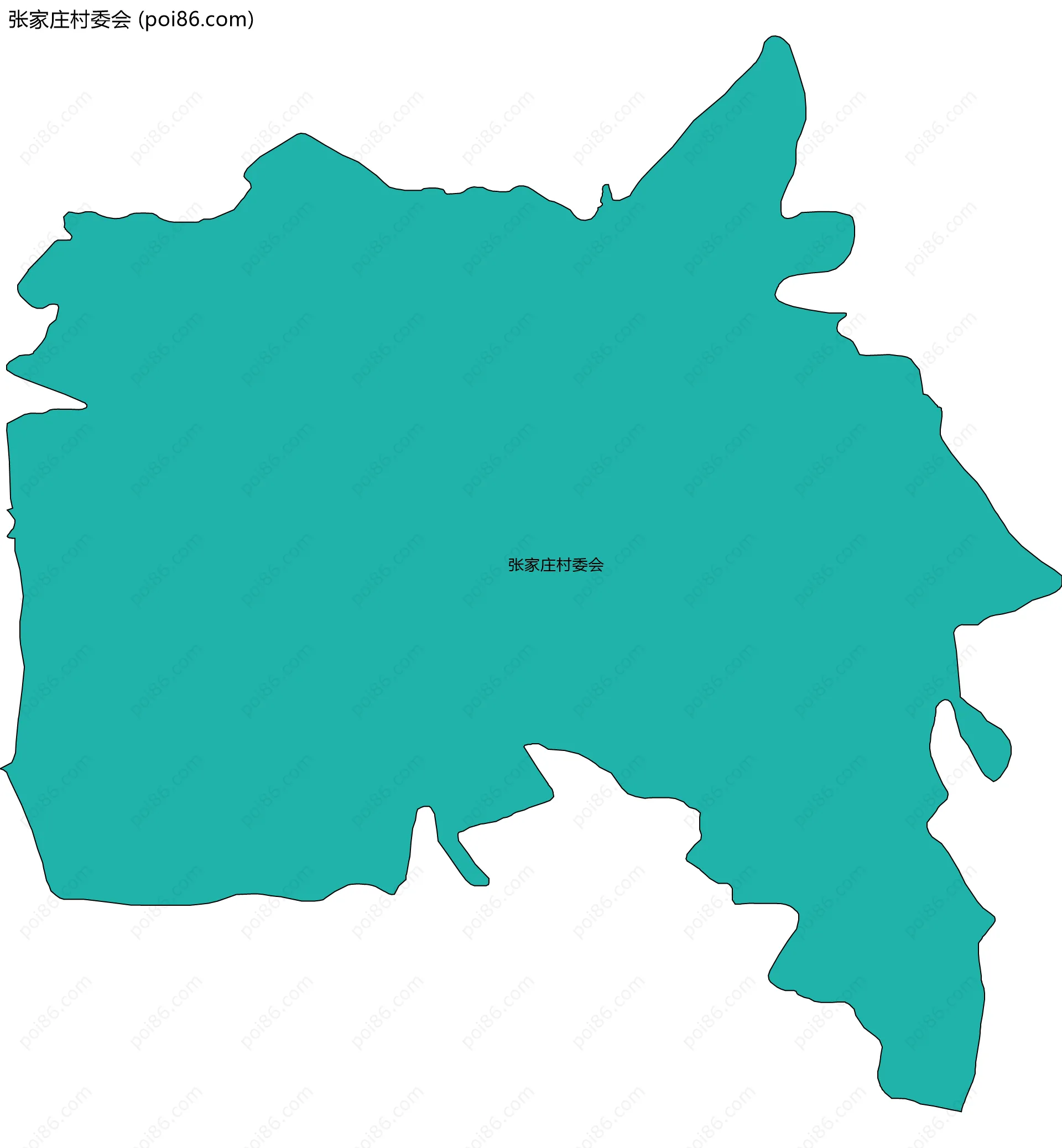 张家庄村委会边界地图