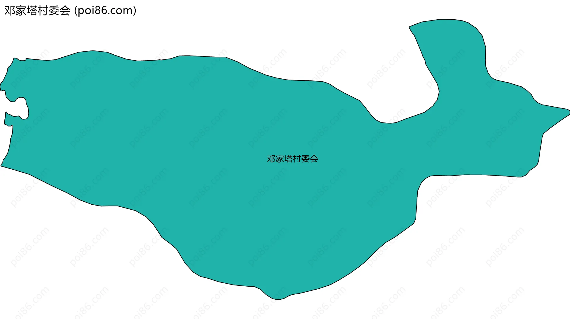 邓家塔村委会边界地图