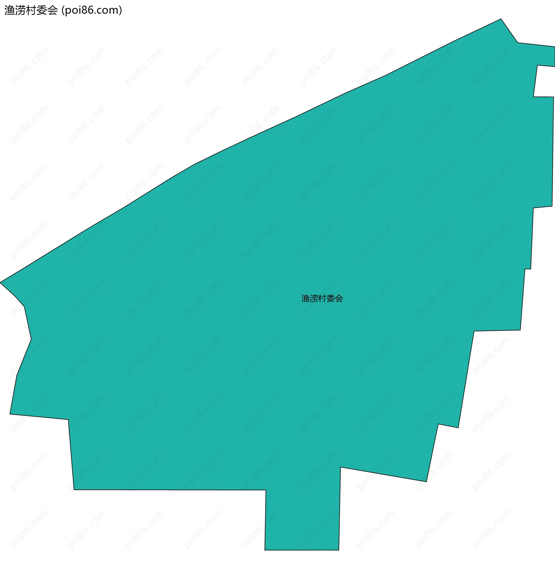 渔涝村委会边界地图