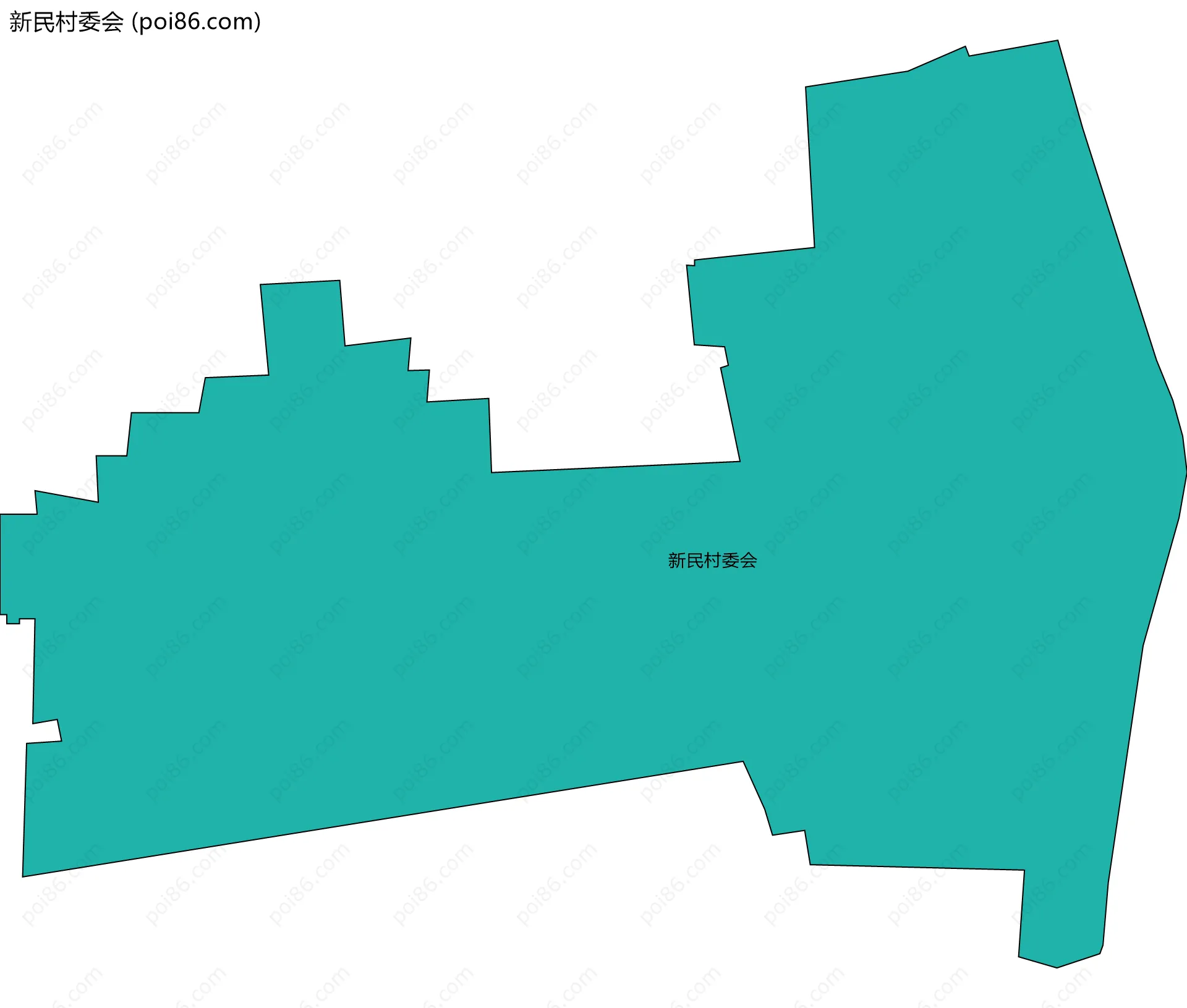 新民村委会边界地图