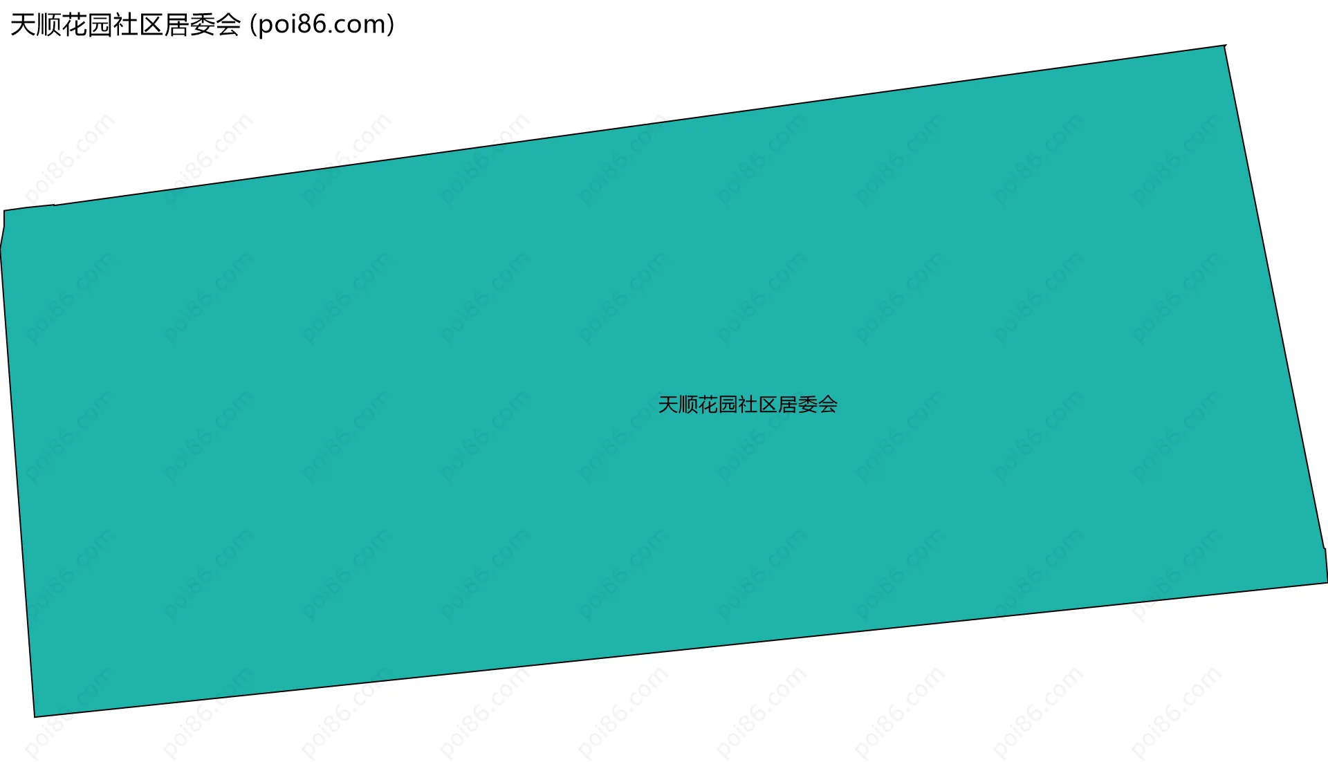 天顺花园社区居委会边界地图