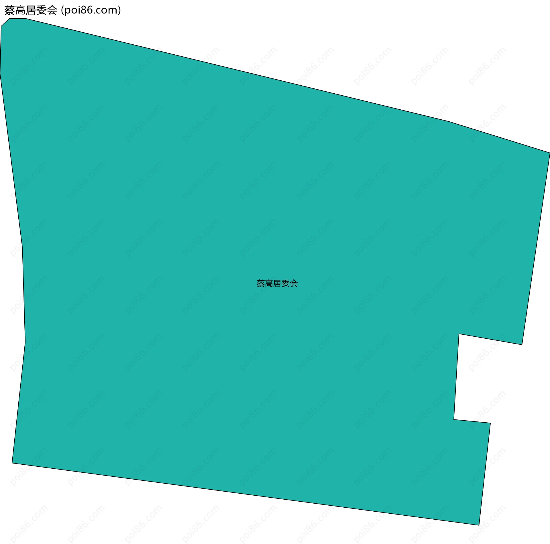 蔡高居委会边界地图