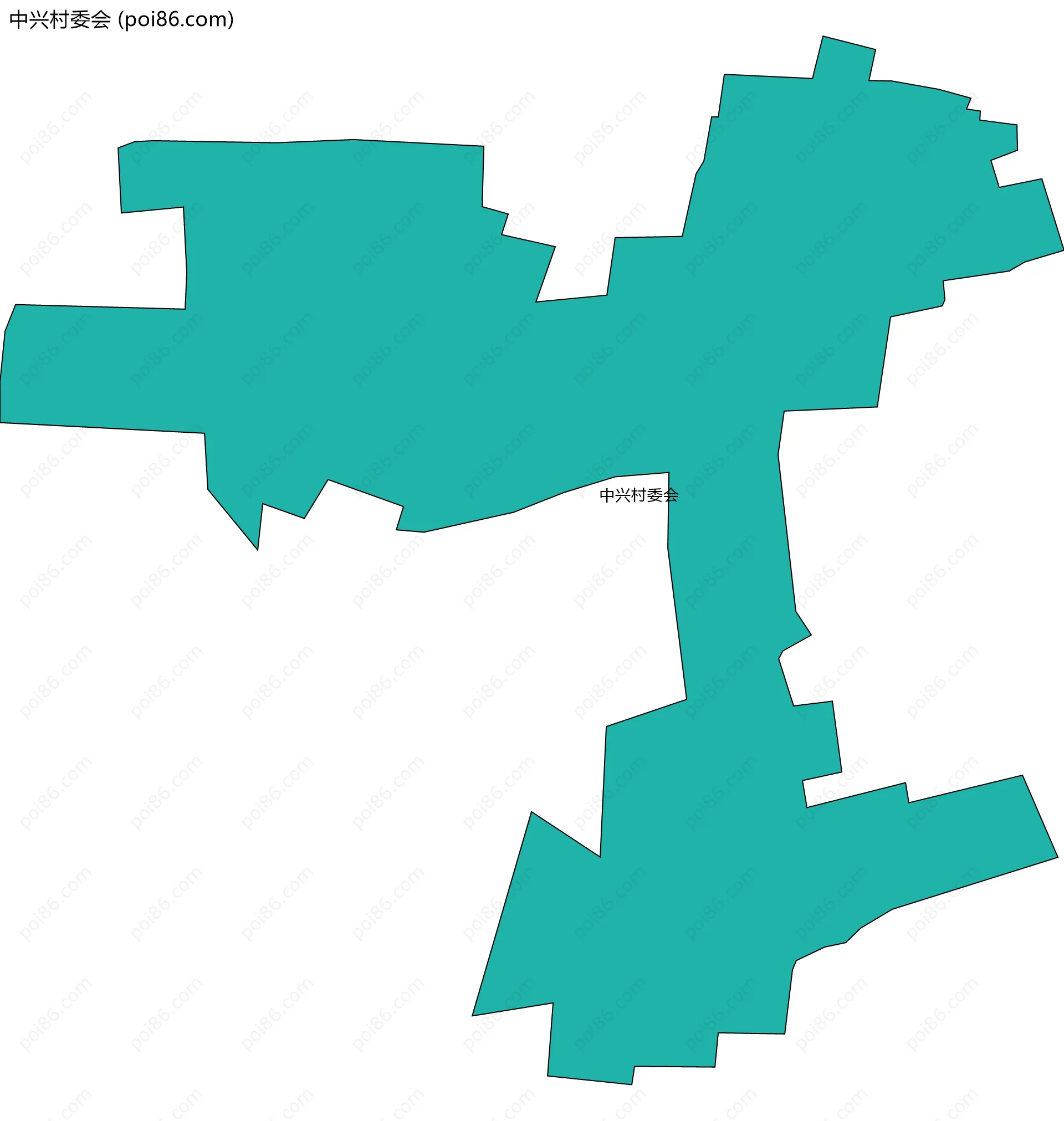 中兴村委会边界地图