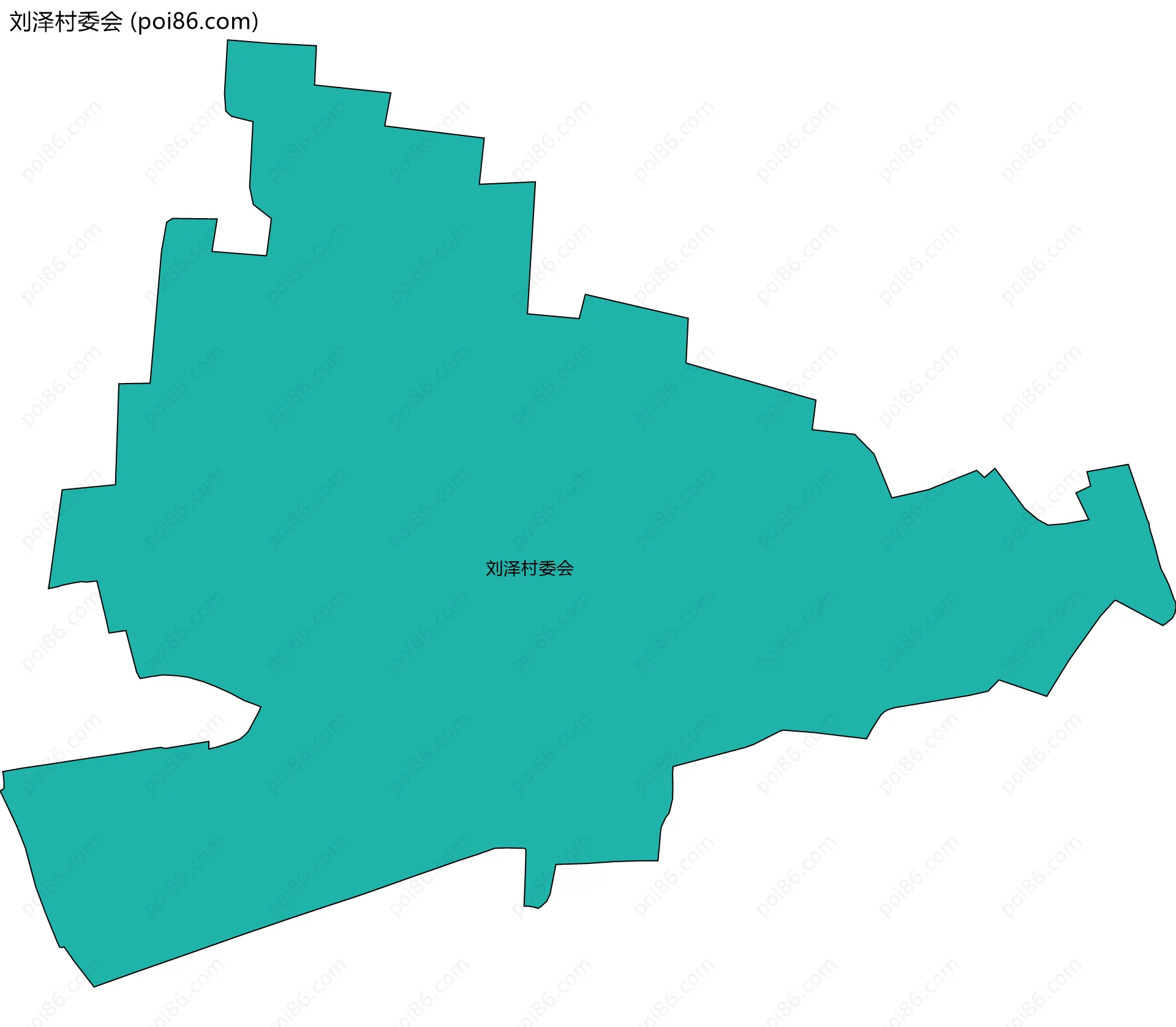 刘泽村委会边界地图