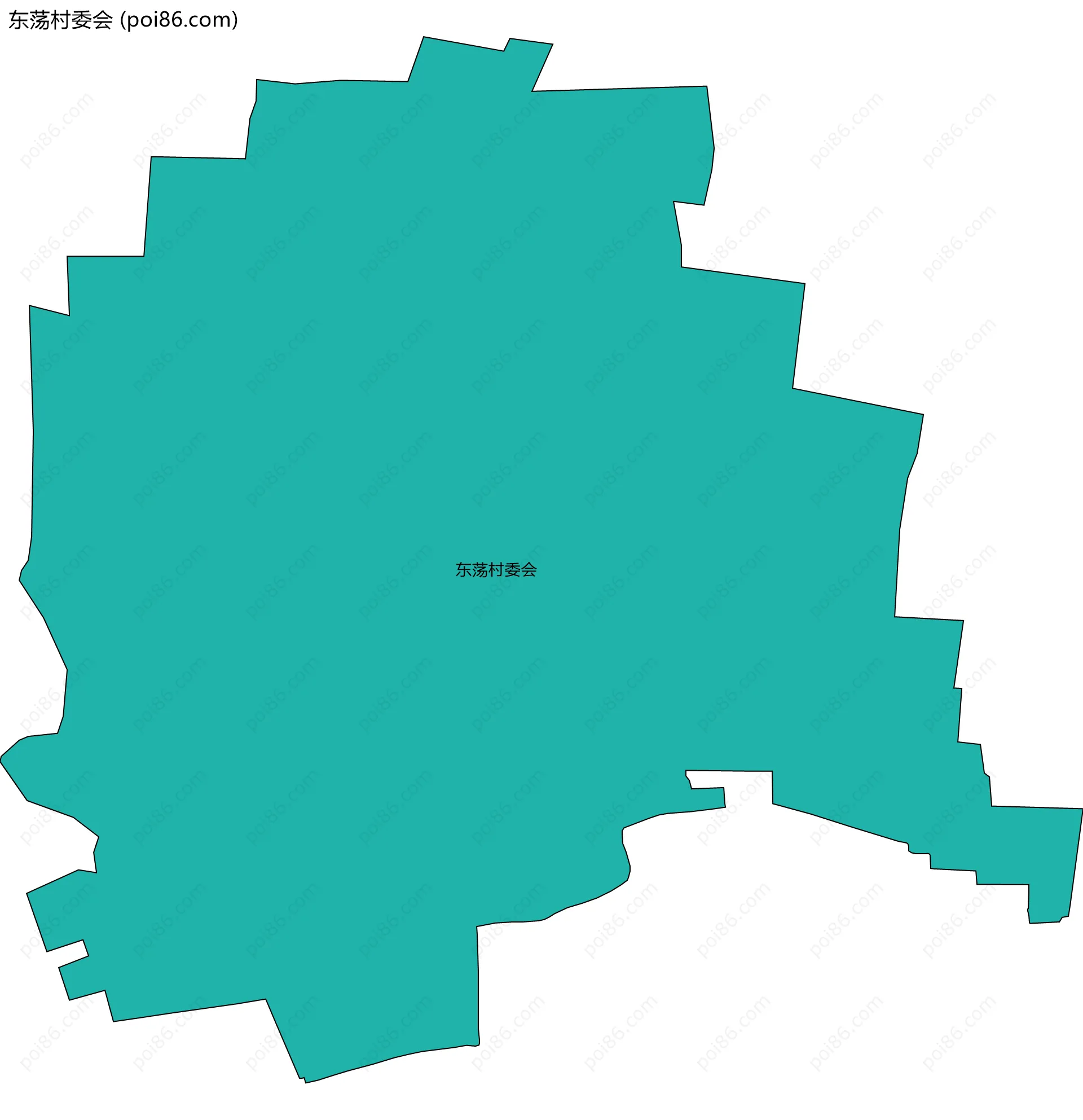 东荡村委会边界地图