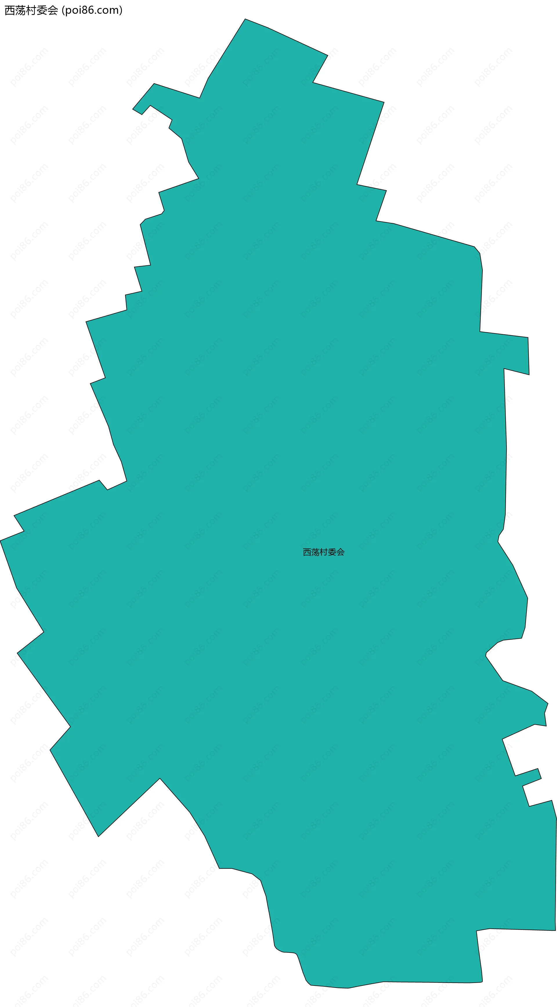 西荡村委会边界地图