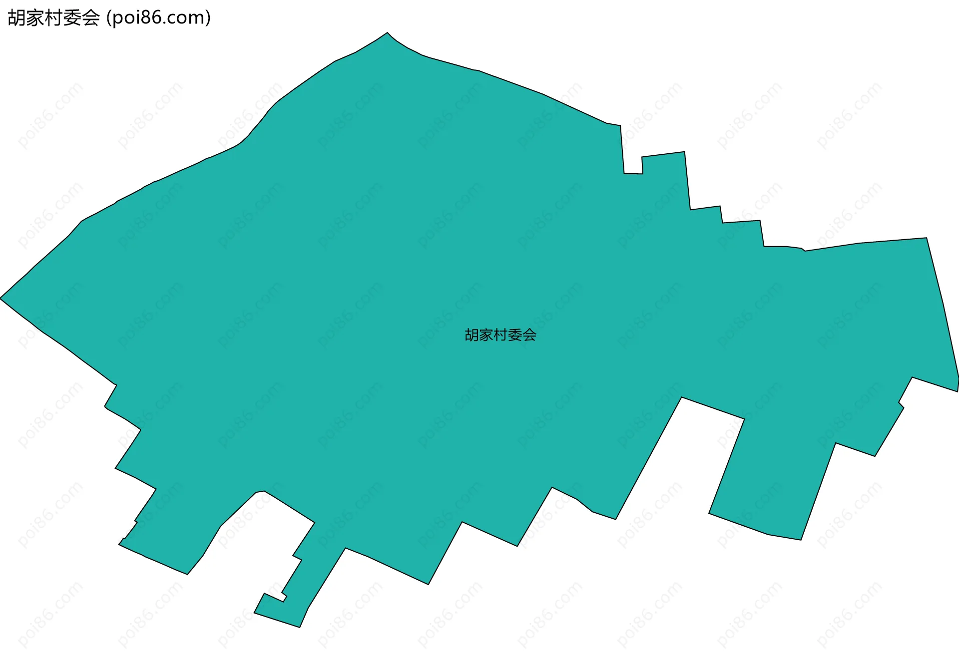 胡家村委会边界地图