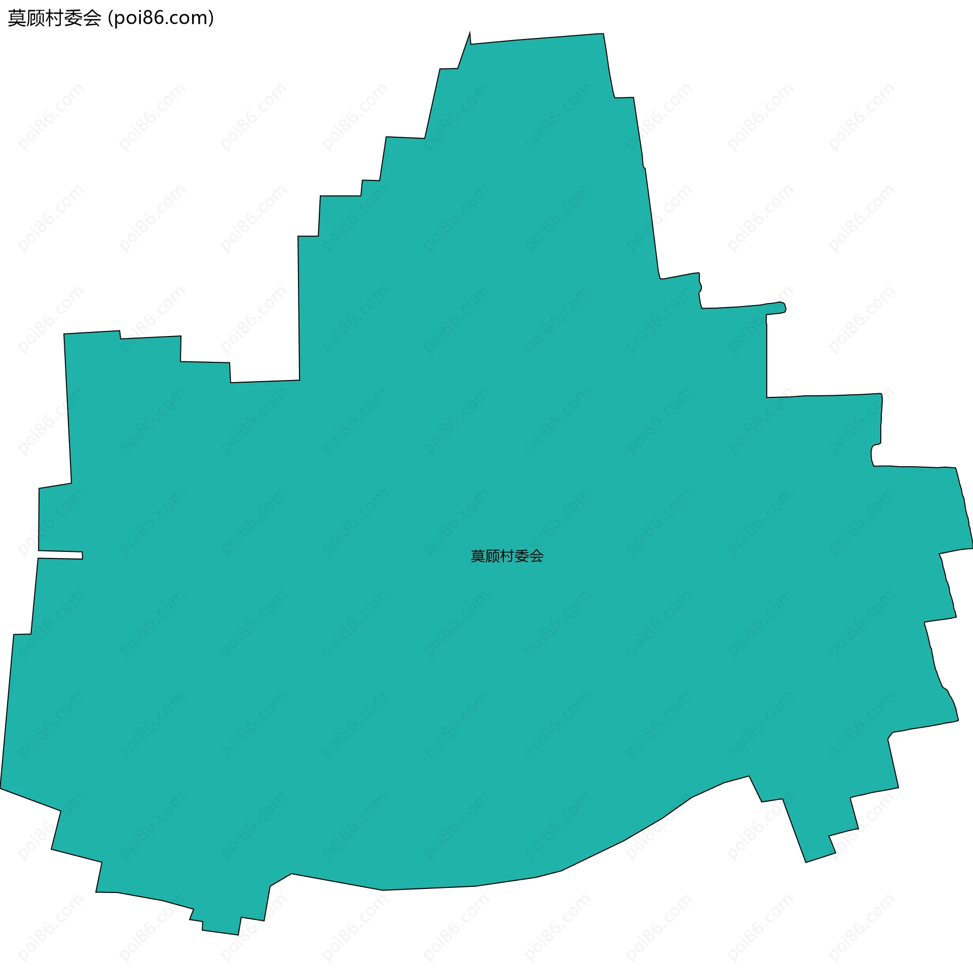 莫顾村委会边界地图