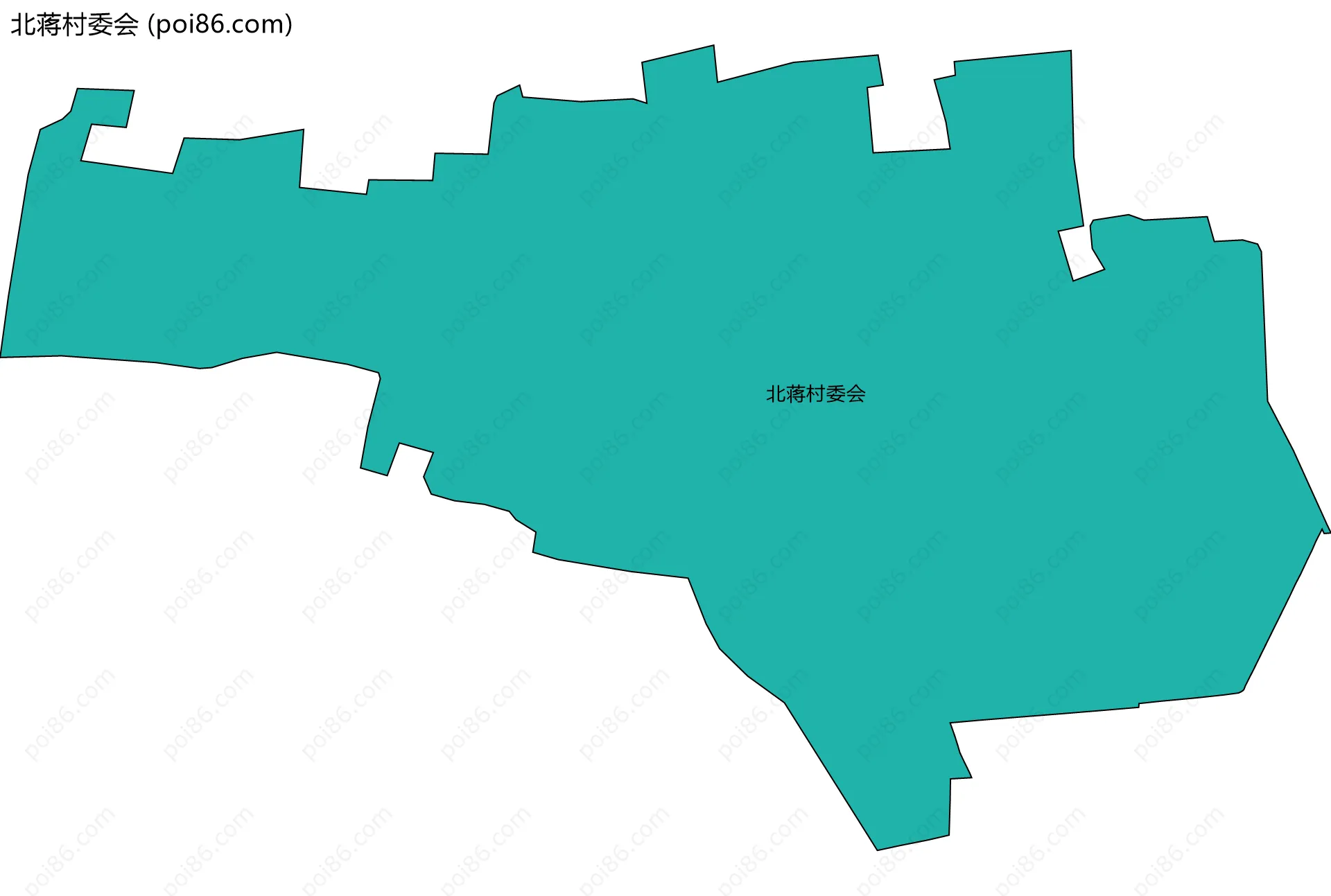 北蒋村委会边界地图