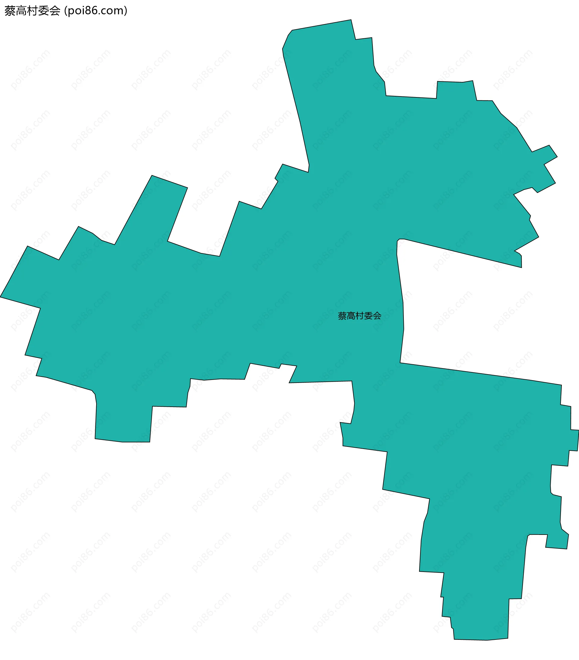 蔡高村委会边界地图