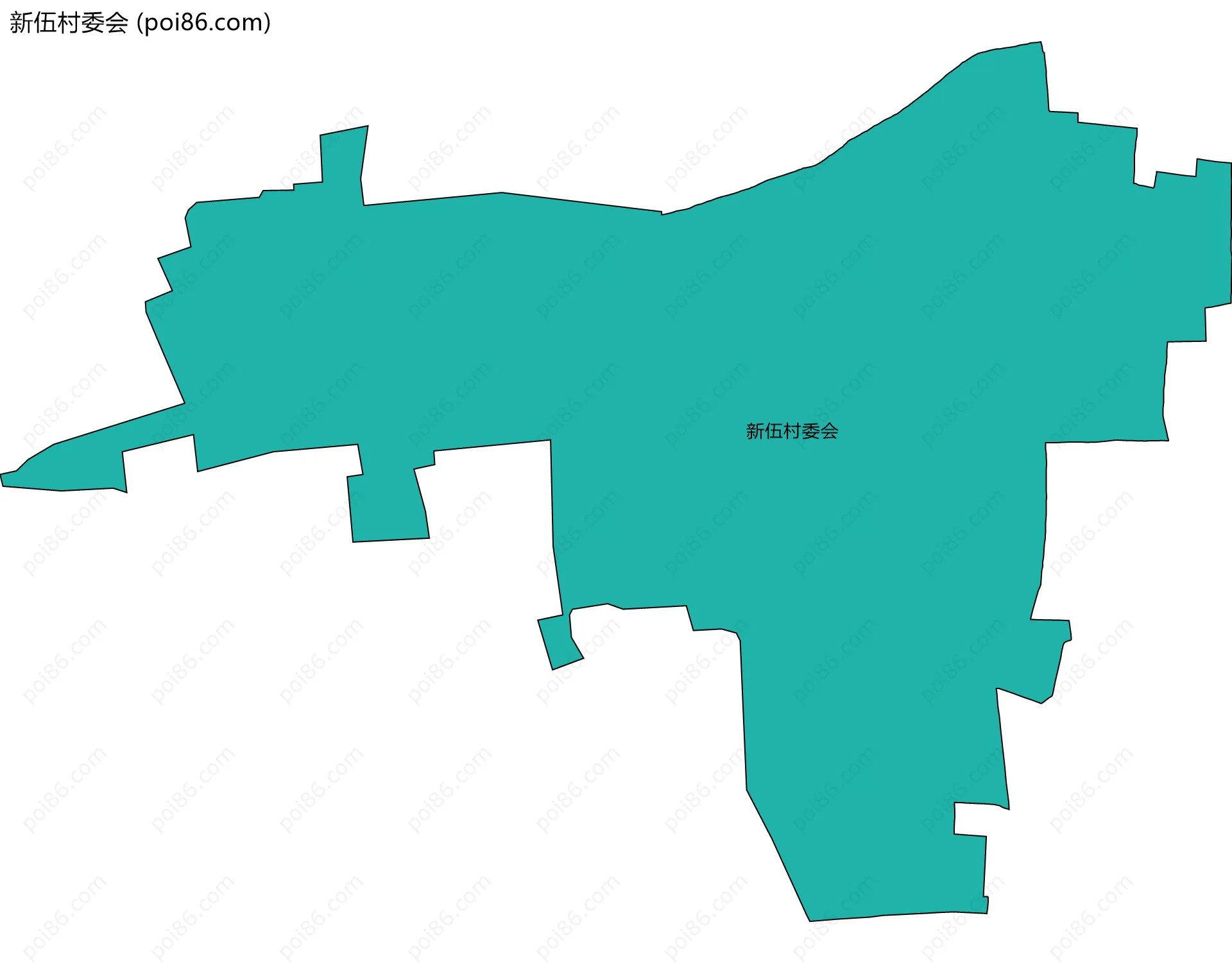 新伍村委会边界地图