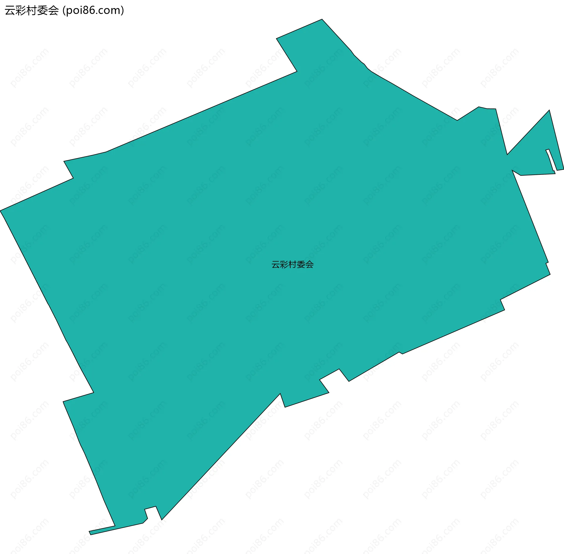 云彩村委会边界地图