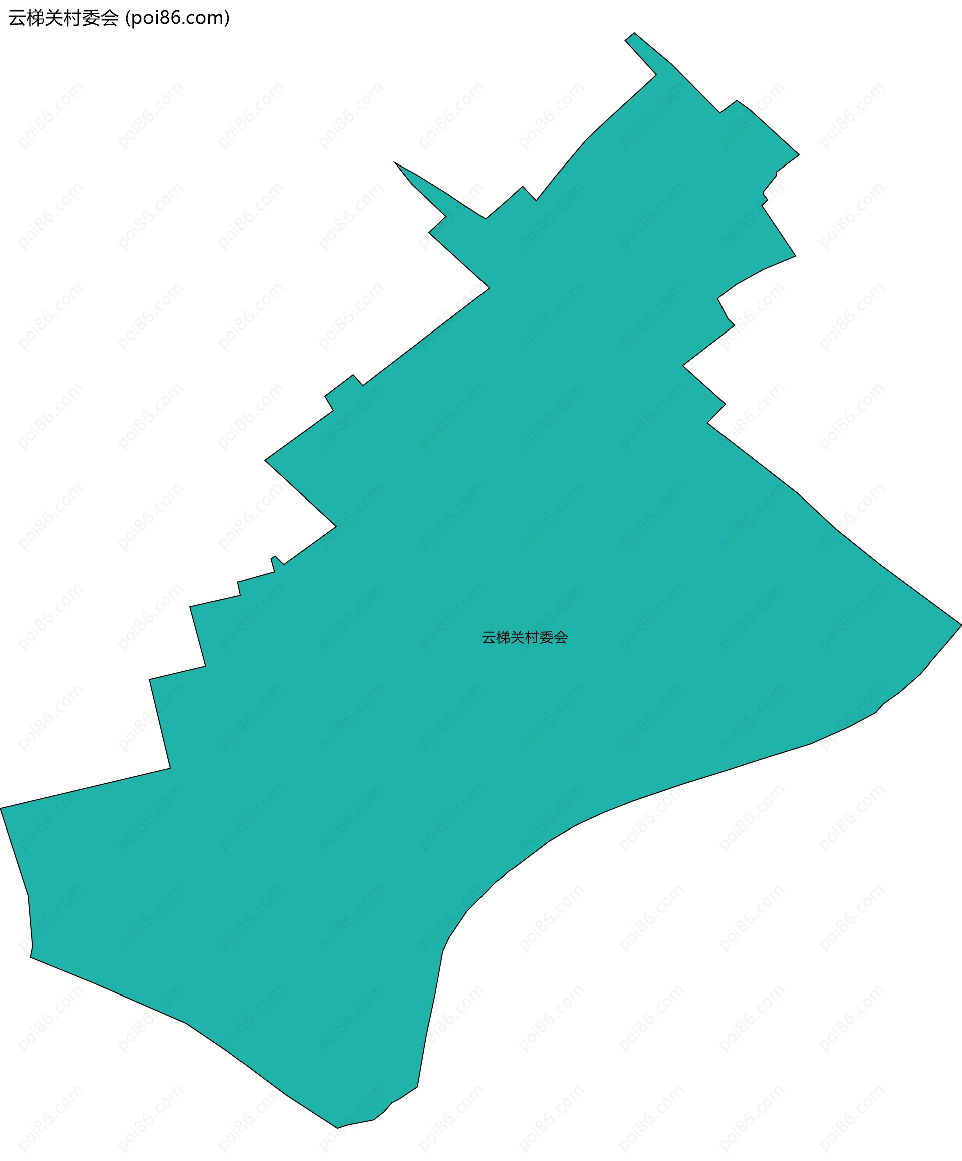 云梯关村委会边界地图