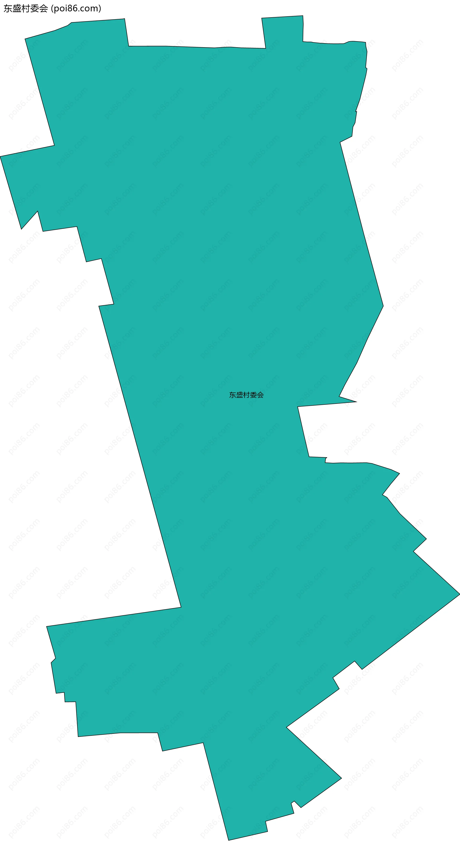 东盛村委会边界地图