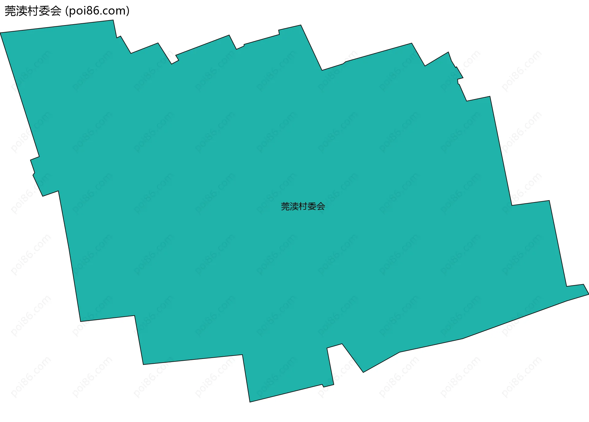 莞渎村委会边界地图