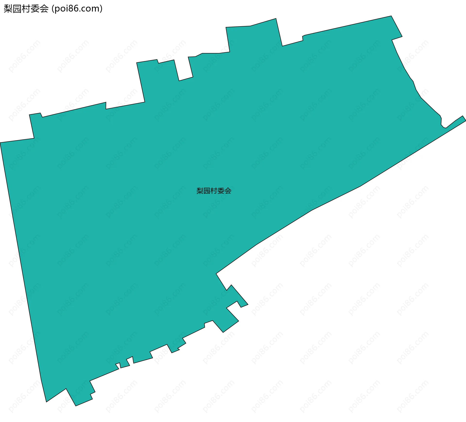 梨园村委会边界地图