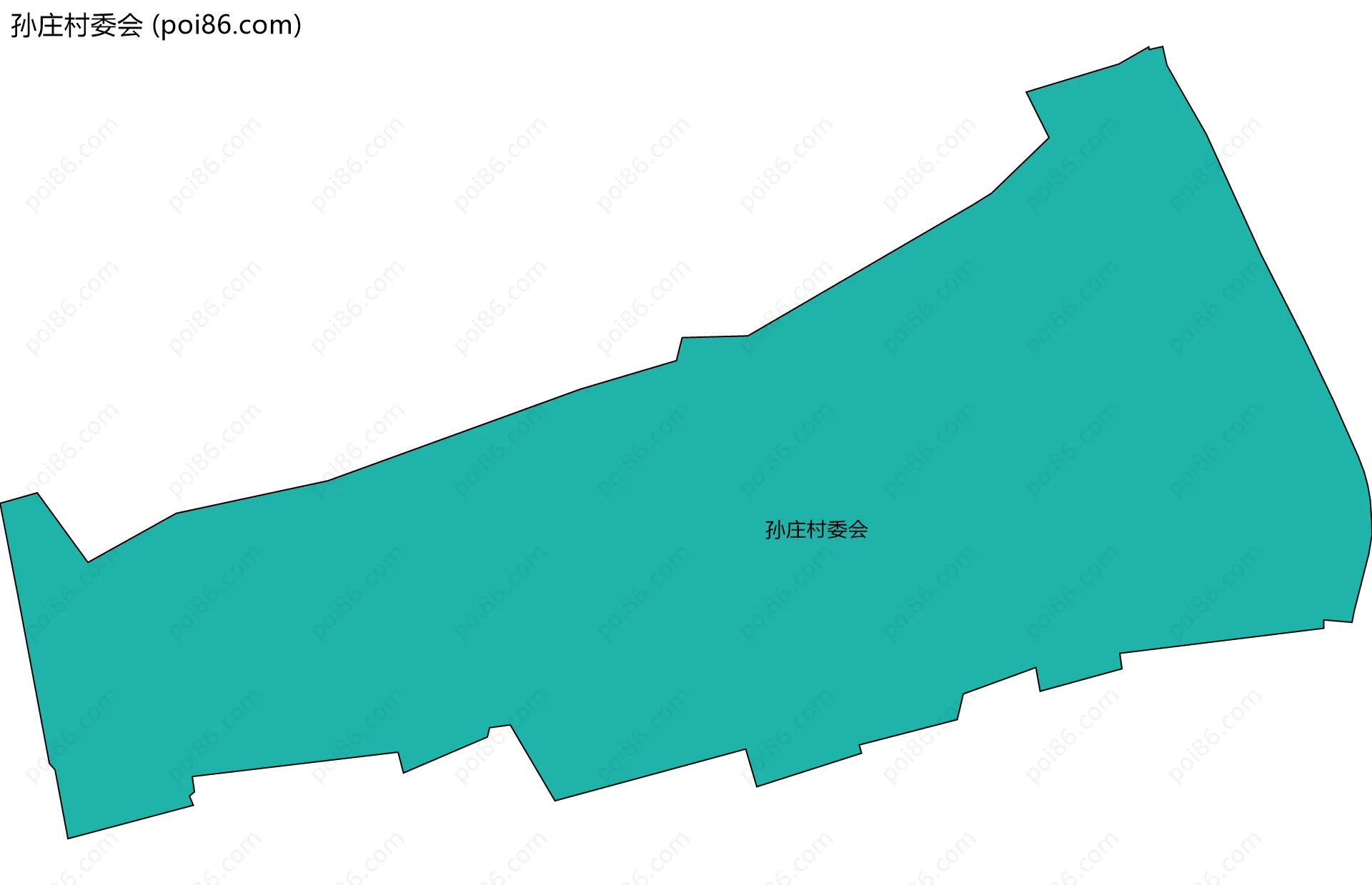 孙庄村委会边界地图