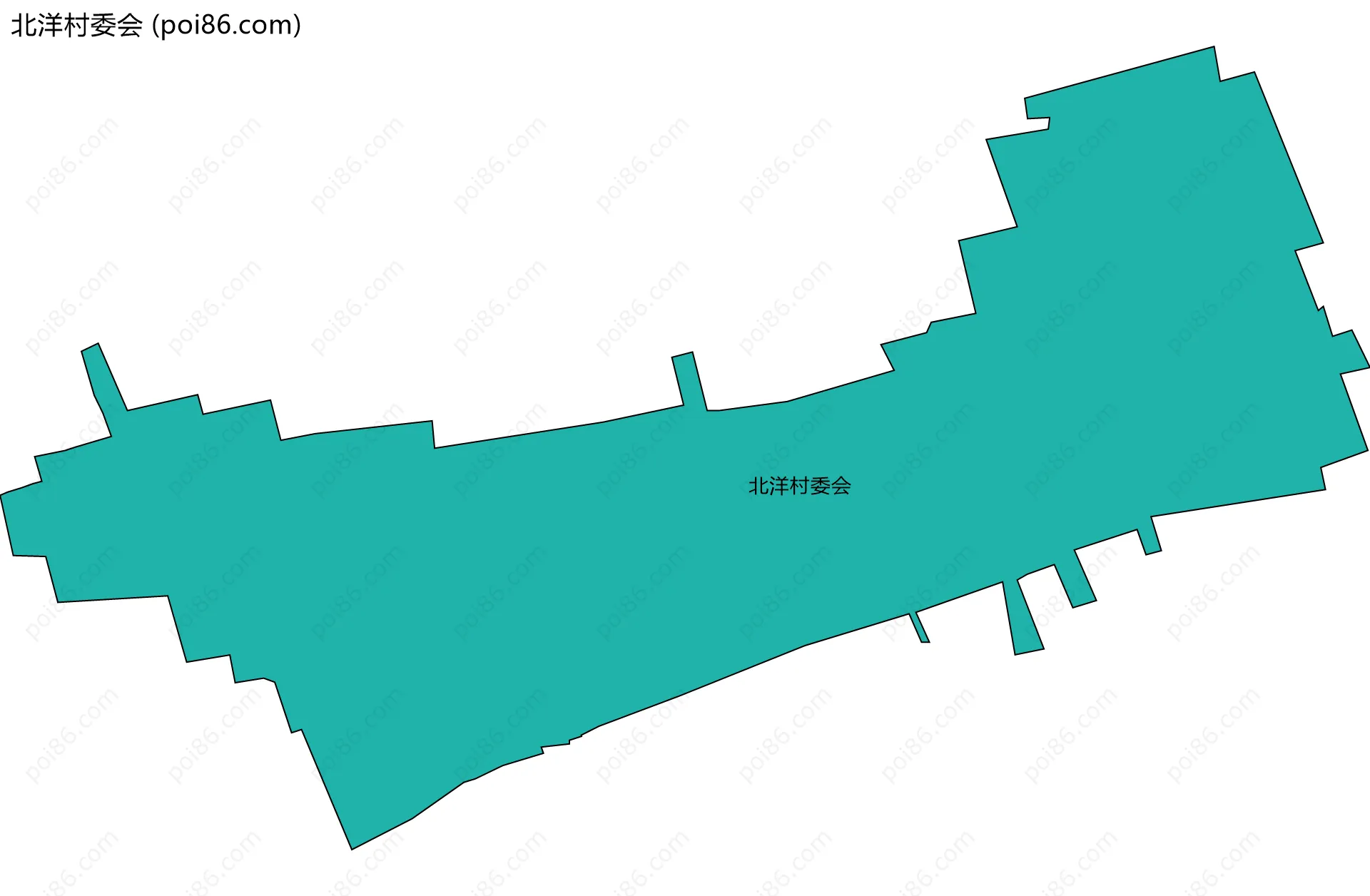 北洋村委会边界地图