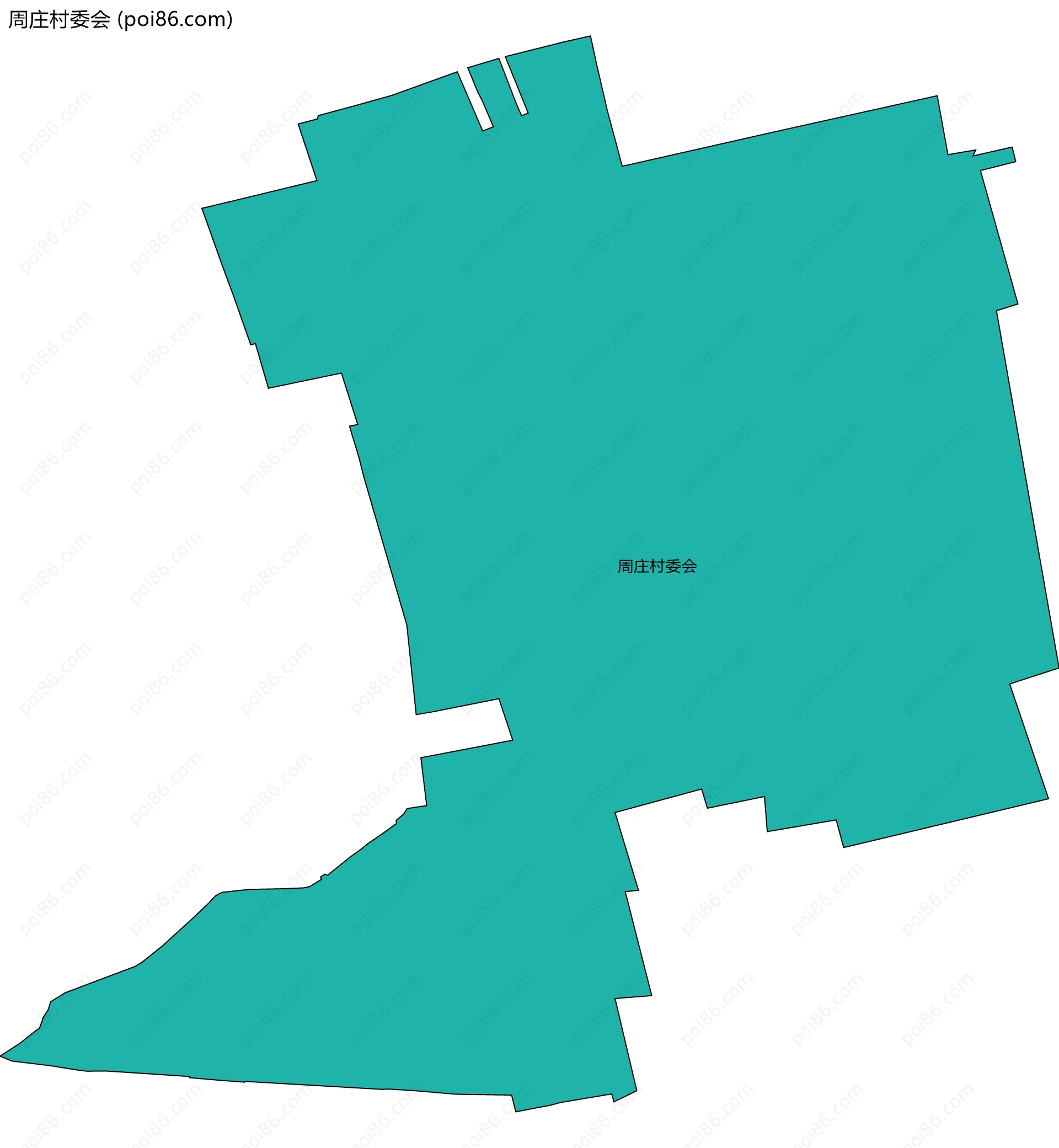 周庄村委会边界地图