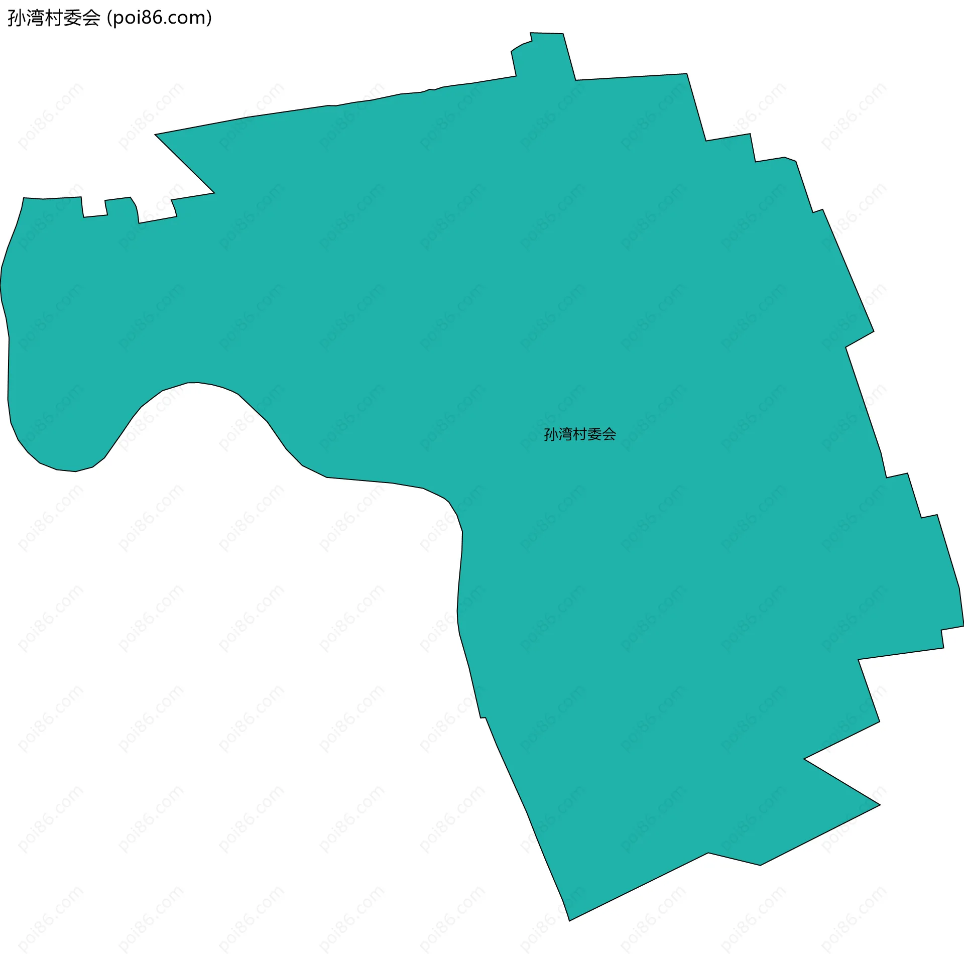 孙湾村委会边界地图