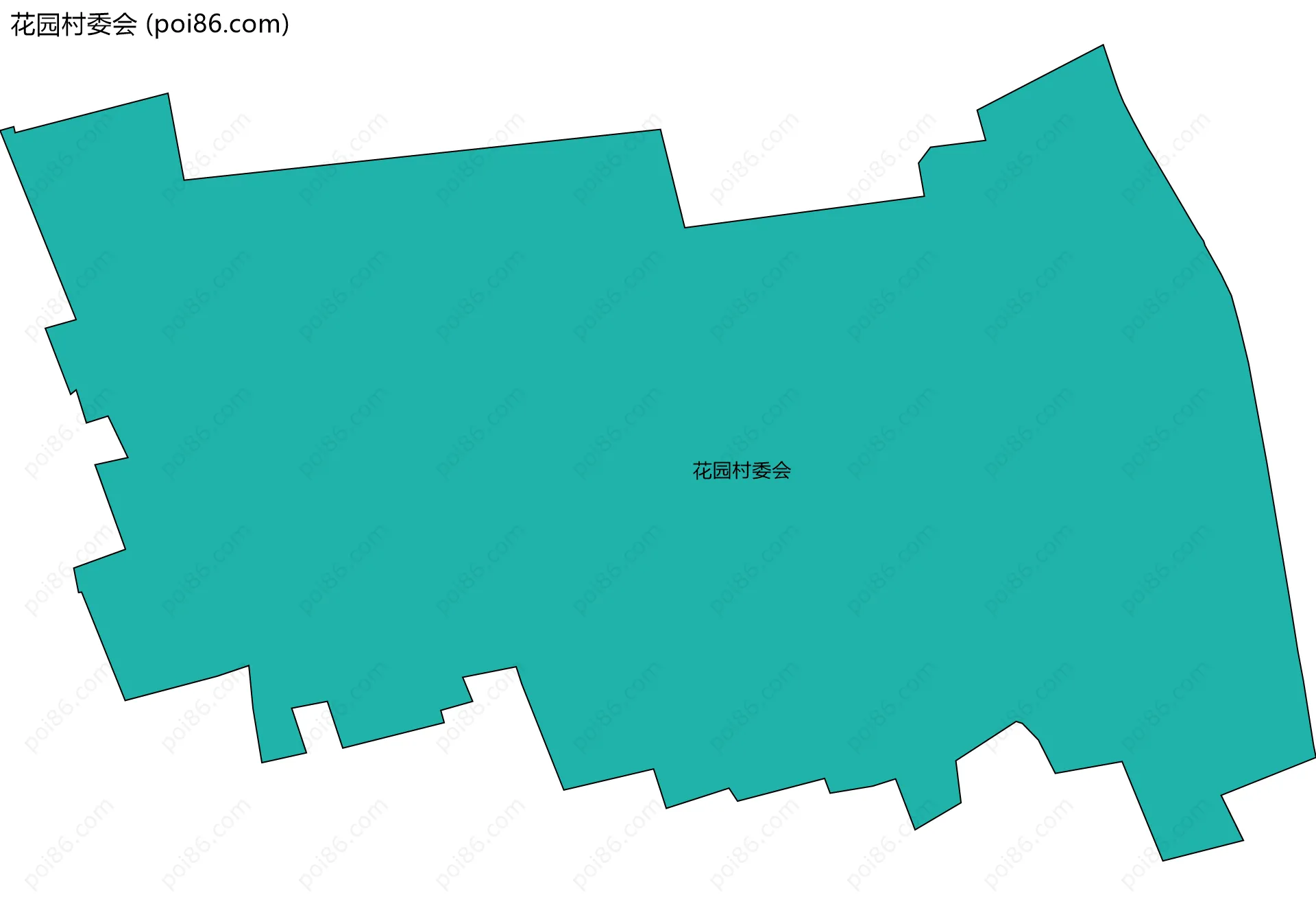 花园村委会边界地图